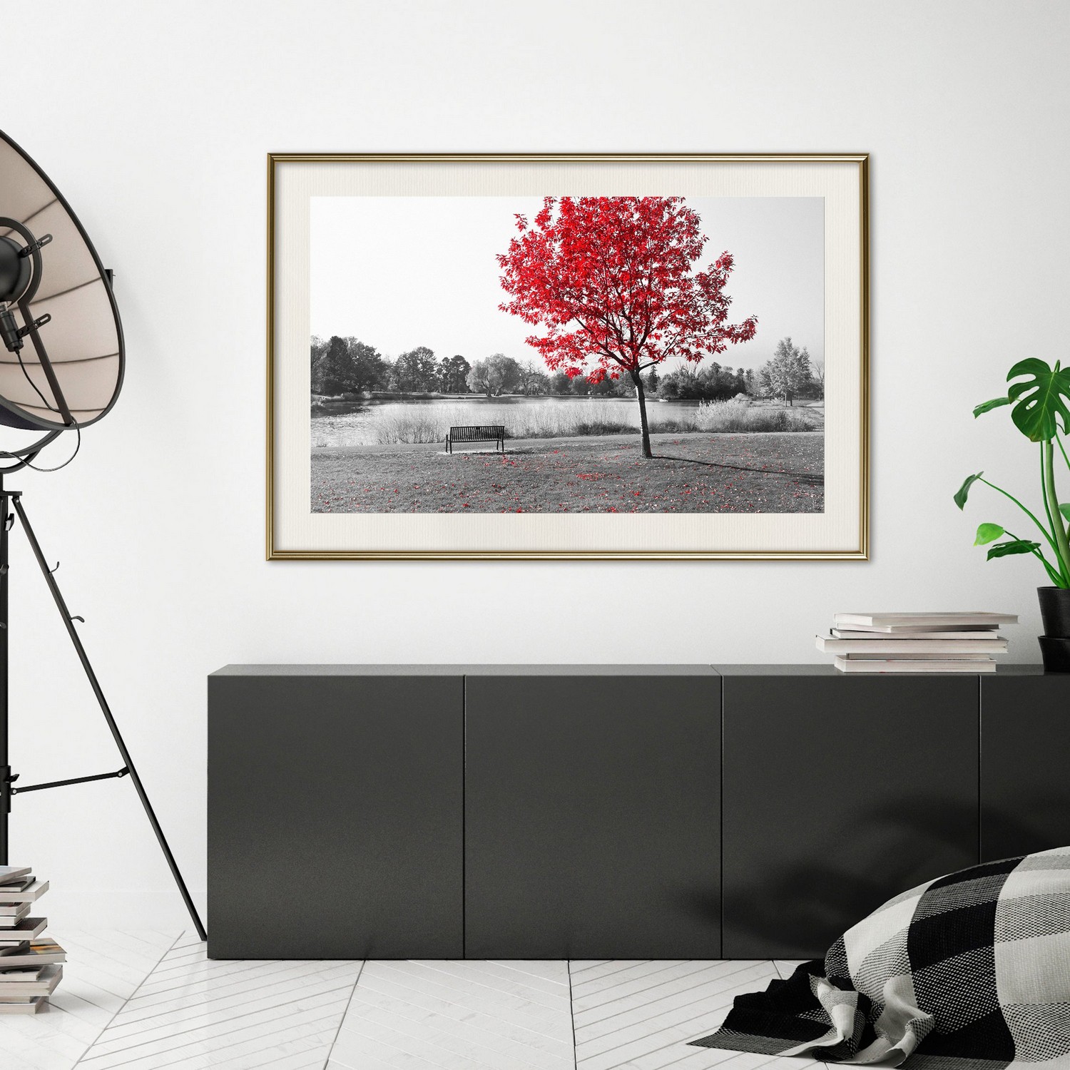 Poster Artgeist Affisch Red Tree