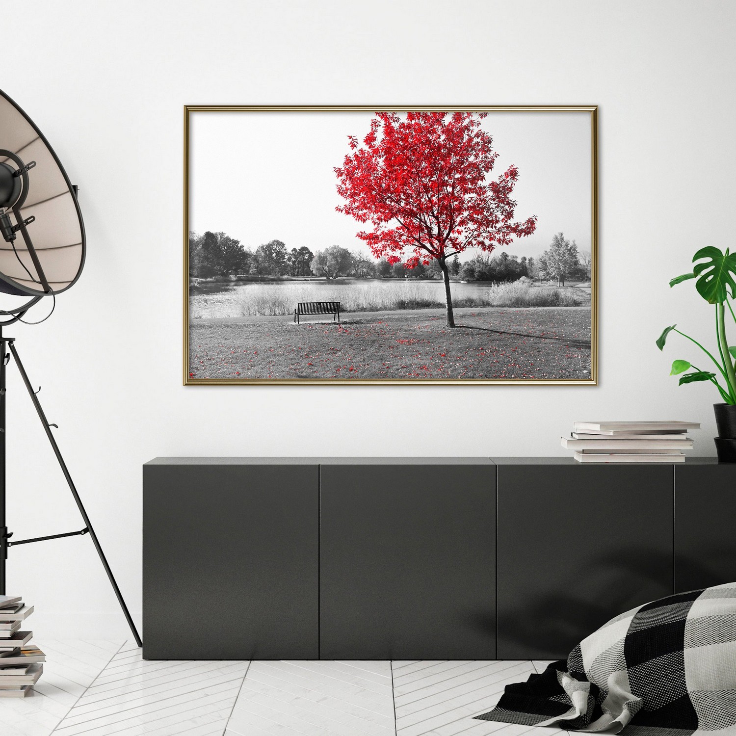 Poster Artgeist Affisch Red Tree