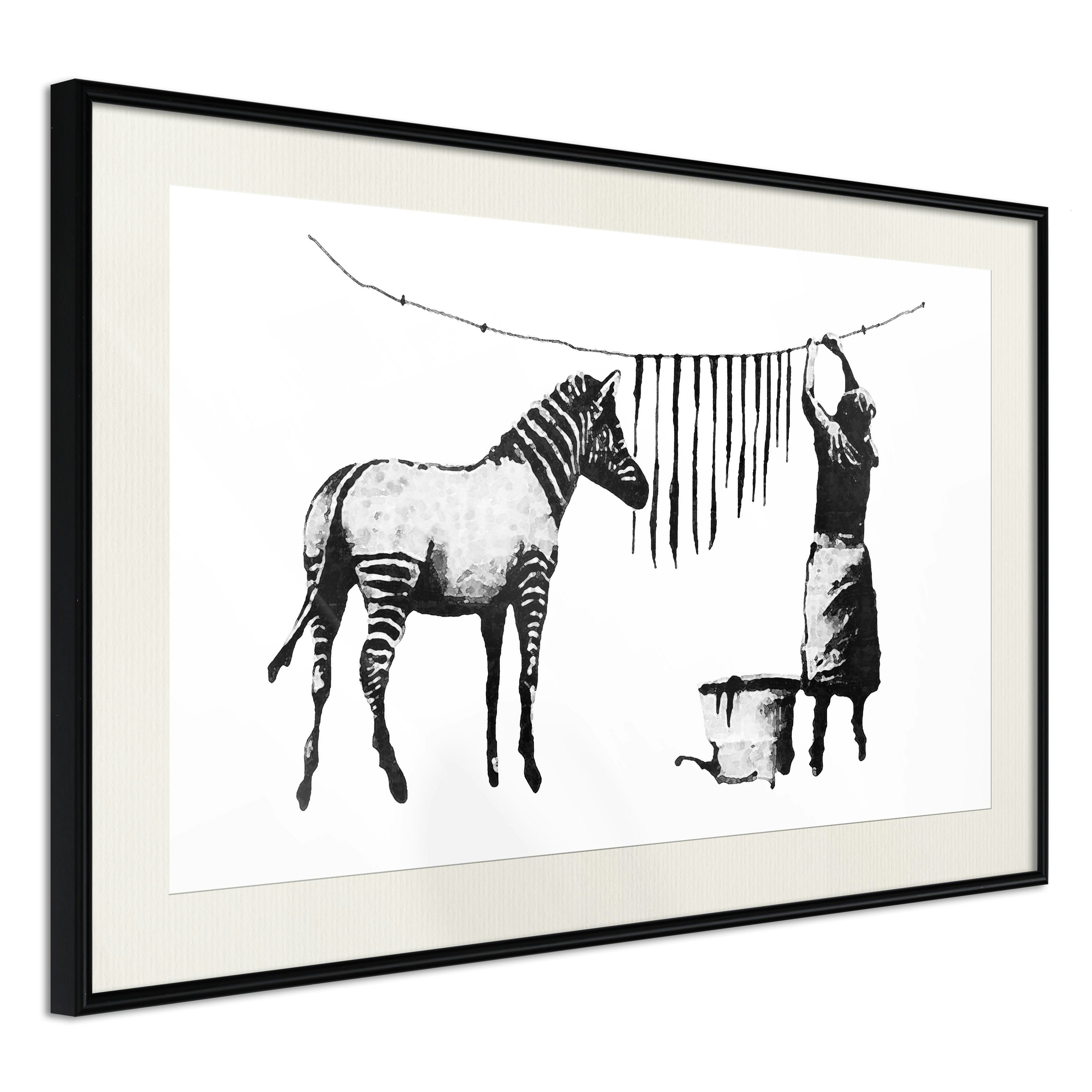 Poster Artgeist Affisch Banksy Washing Zebra