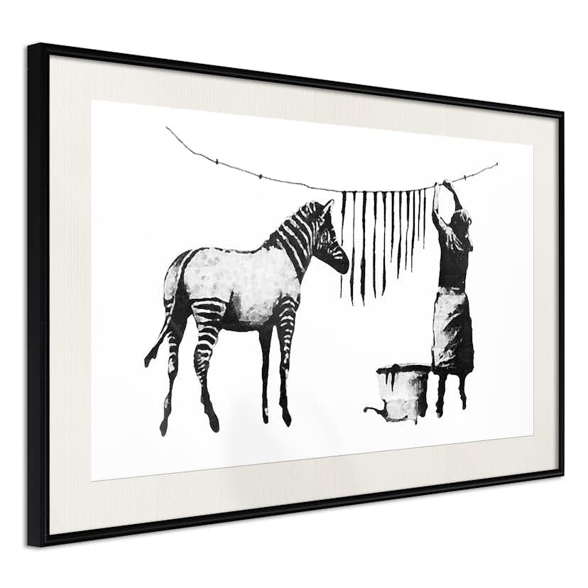 Poster Artgeist Affisch Banksy Washing Zebra