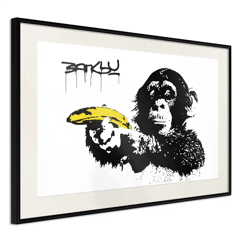 Poster Artgeist Affisch Banksy Monkey with Banana