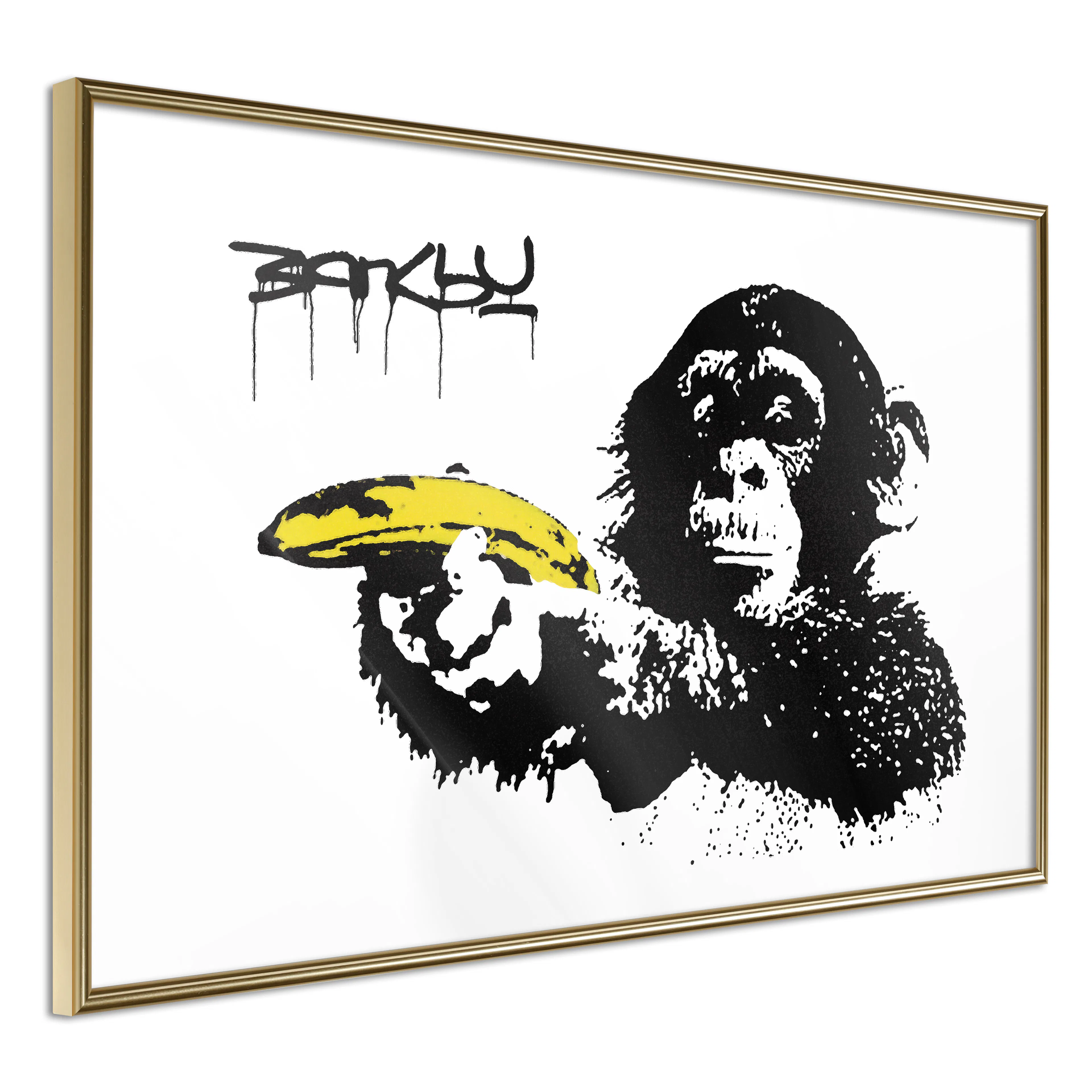 Poster Artgeist Affisch Banksy Monkey with Banana