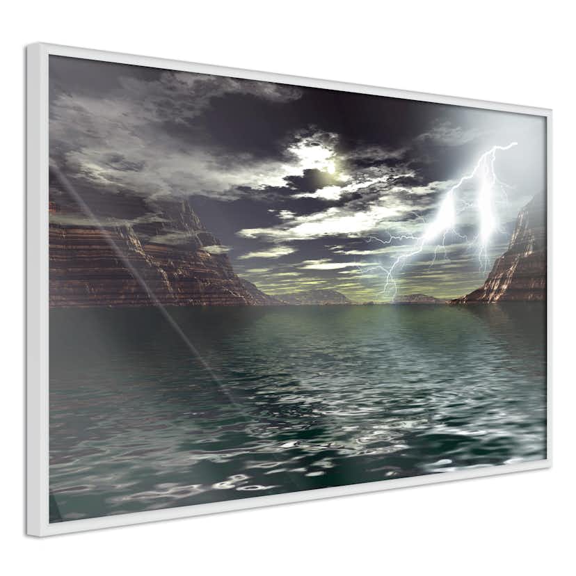 Poster Artgeist Affisch Storm on the Lake