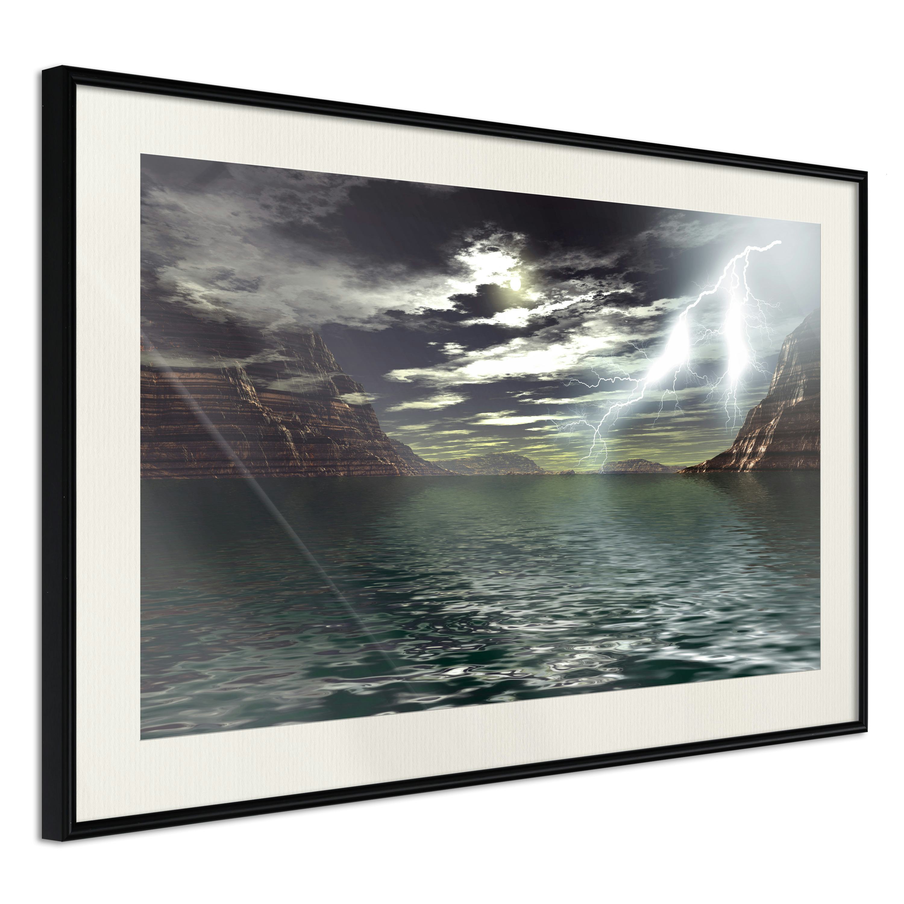 Poster Artgeist Affisch Storm on the Lake