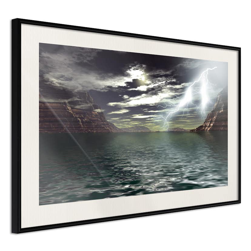 Poster Artgeist Affisch Storm on the Lake