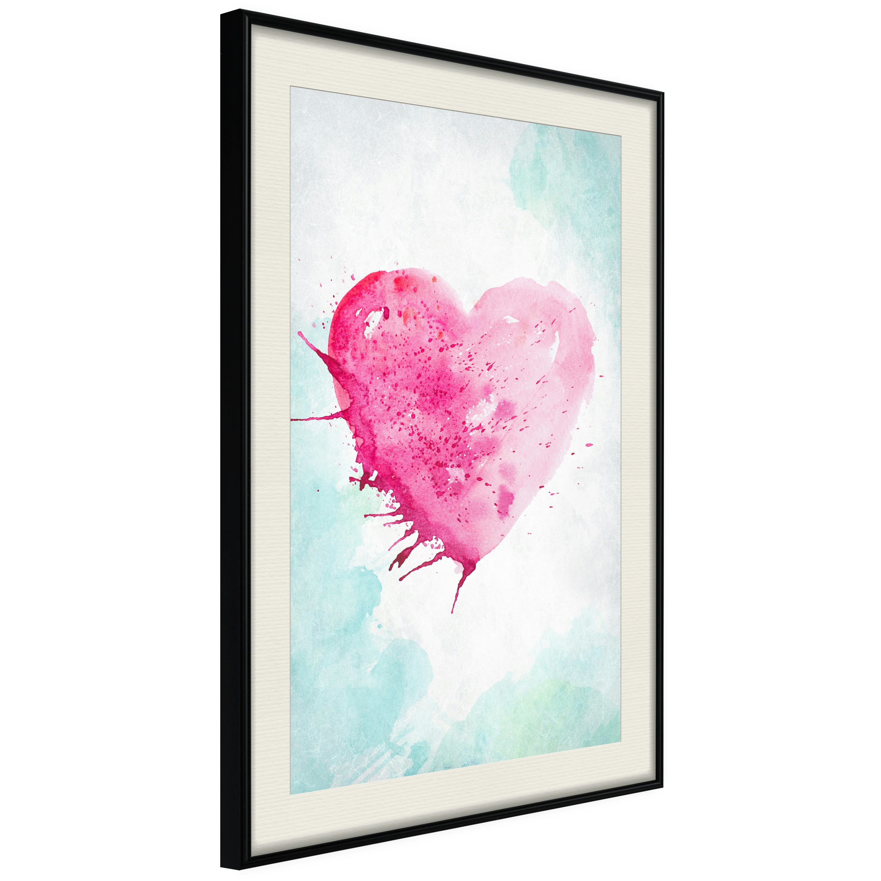Poster Artgeist Affisch Watercolour Heart