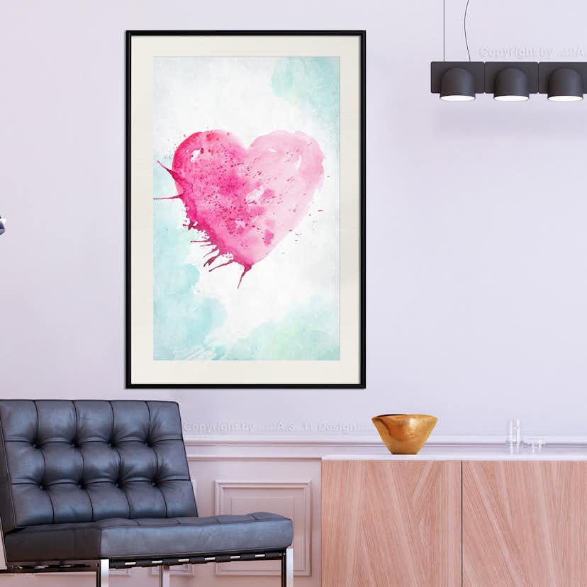 Poster Artgeist Affisch Watercolour Heart