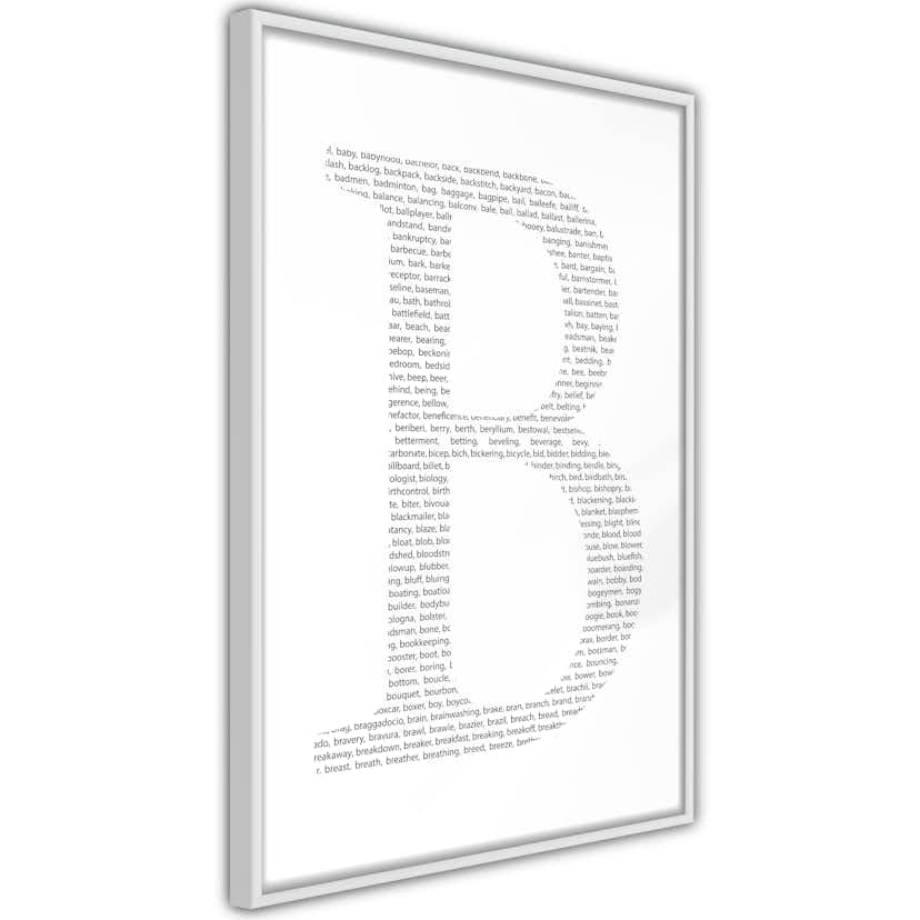 Poster Artgeist Affisch Letter B