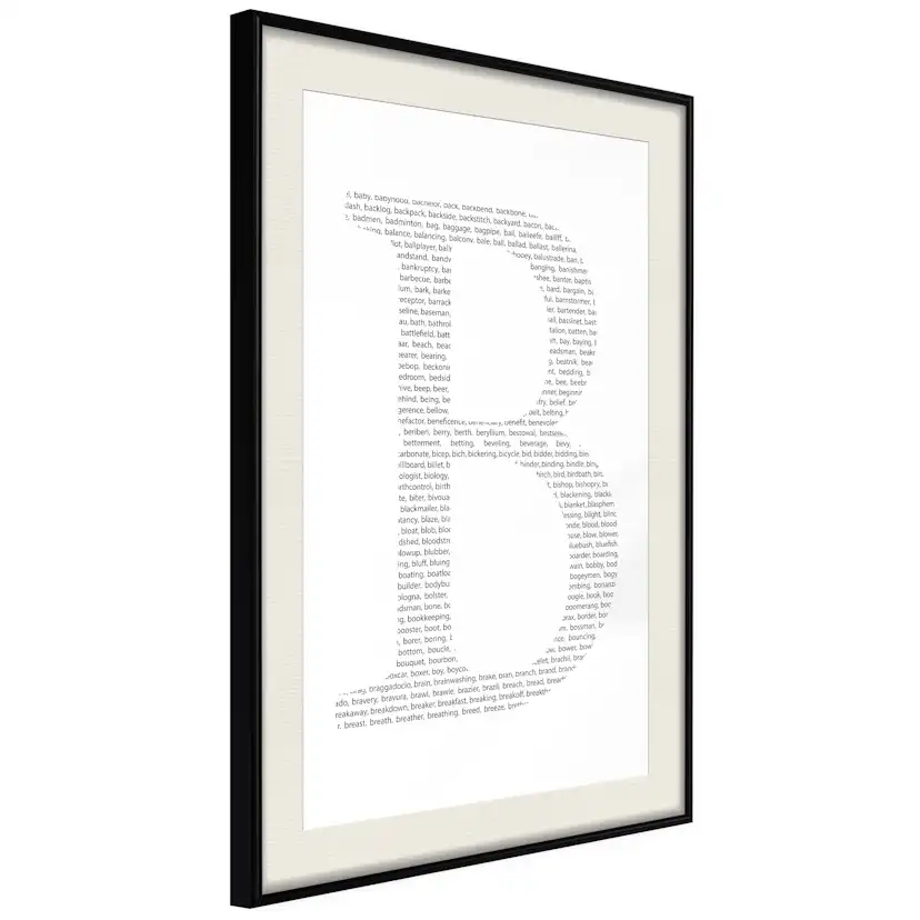 Poster Artgeist Affisch Letter B