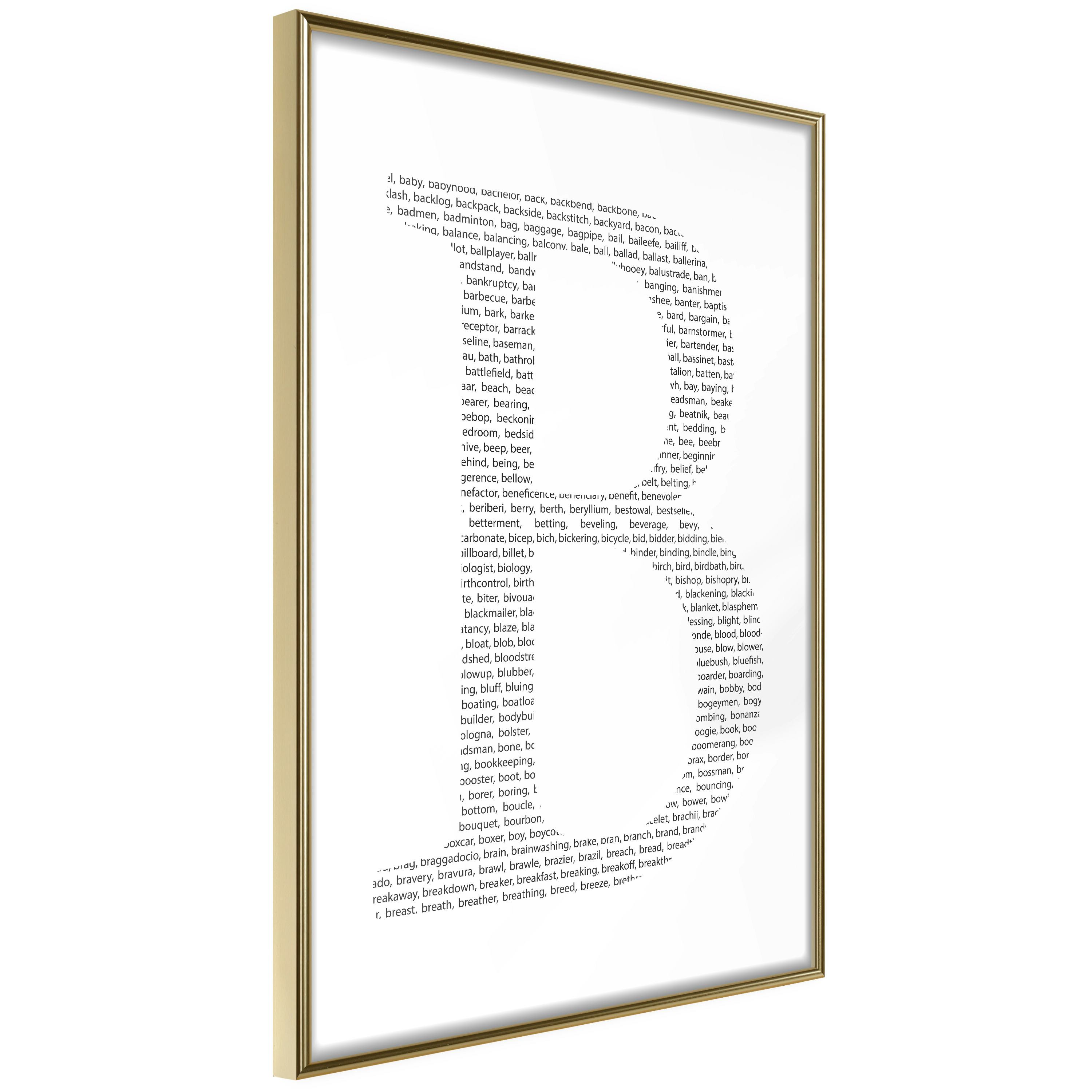 Poster Artgeist Affisch Letter B