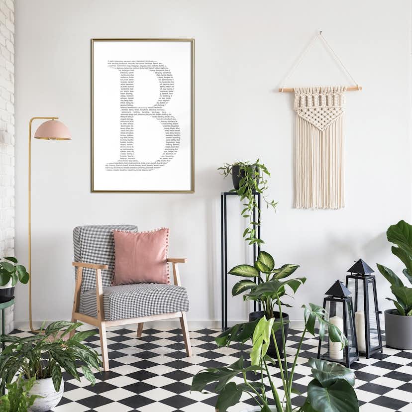 Poster Artgeist Affisch Letter B