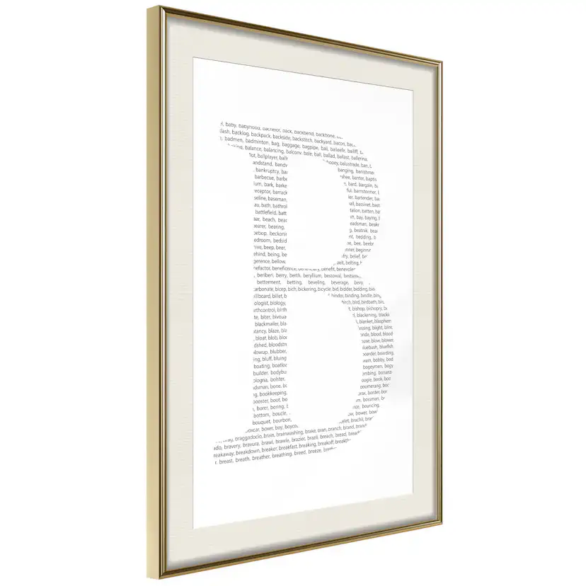 Poster Artgeist Affisch Letter B