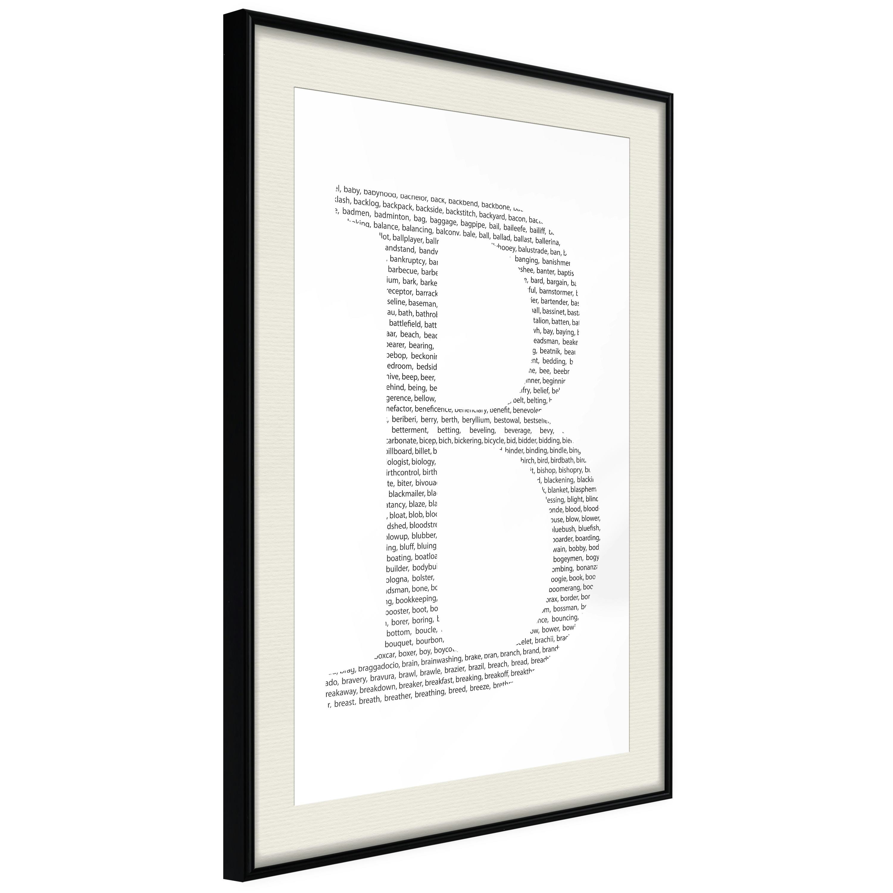 Poster Artgeist Affisch Letter B
