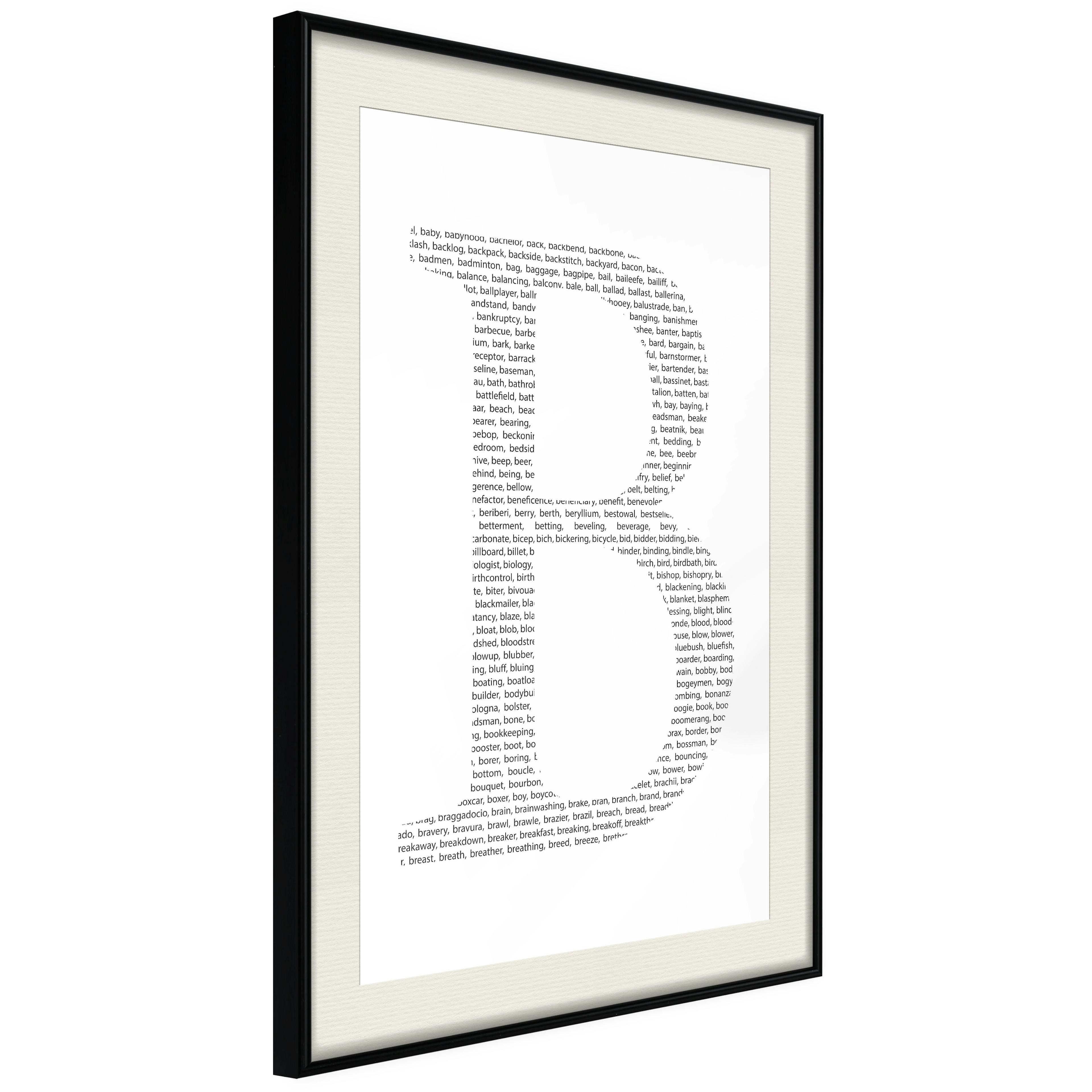 Poster Artgeist Affisch Letter B