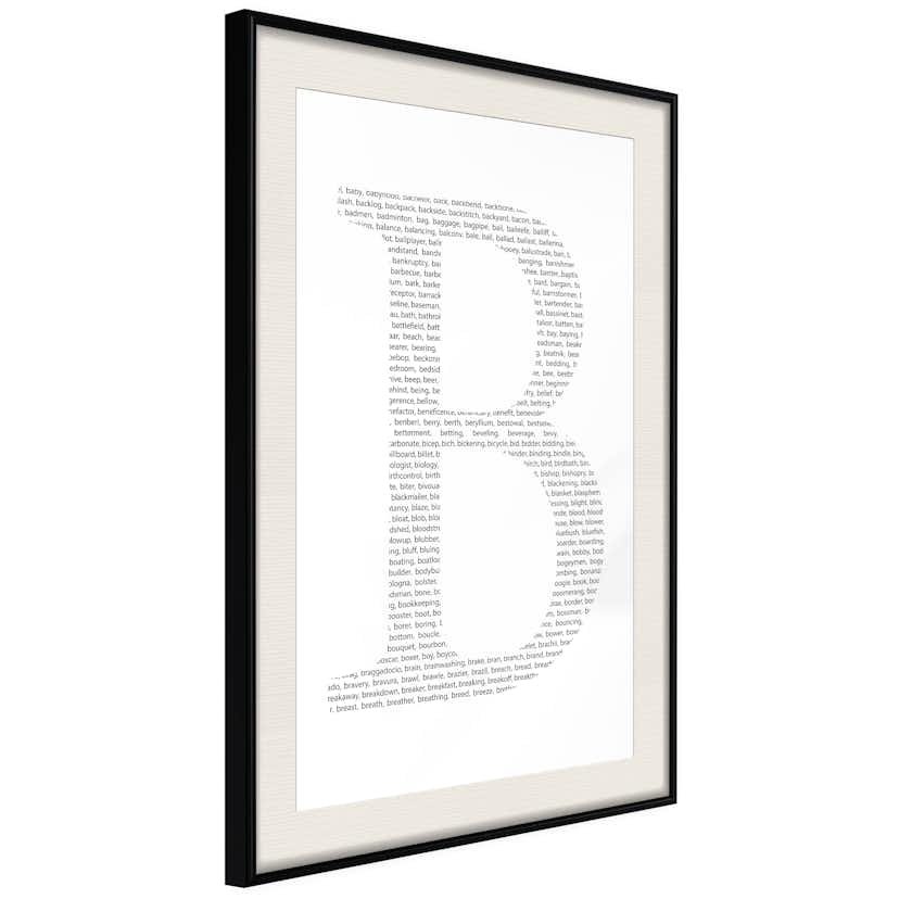 Poster Artgeist Affisch Letter B