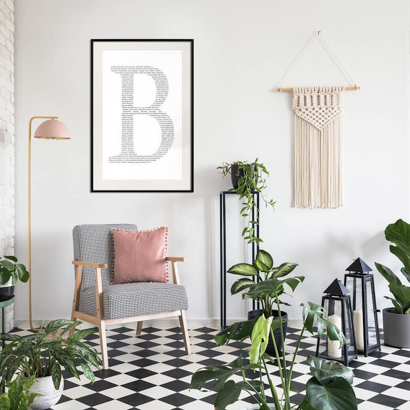 Poster Artgeist Affisch Letter B