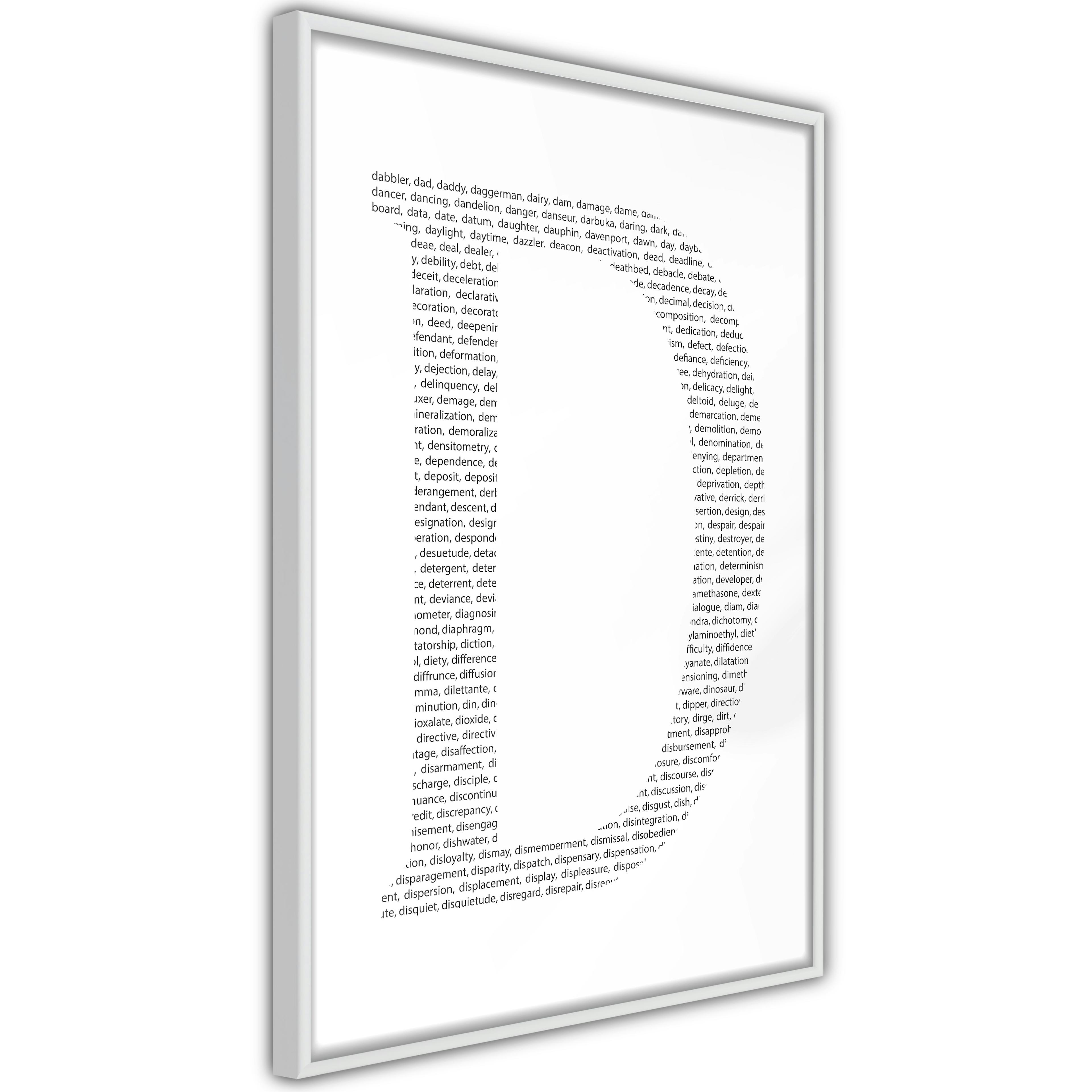 Poster Artgeist Affisch Letter D
