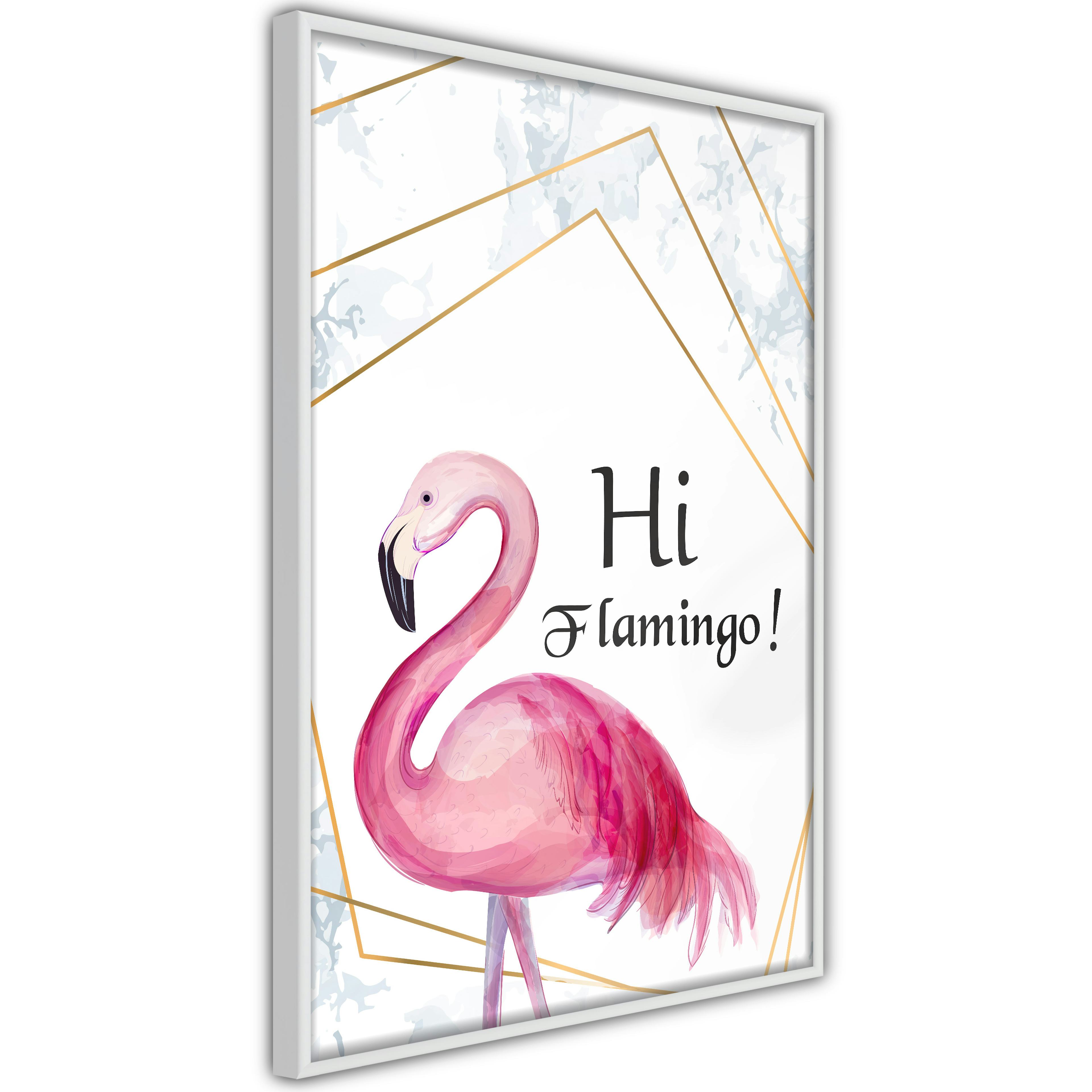 Poster Artgeist Affisch Hi Flamingo!