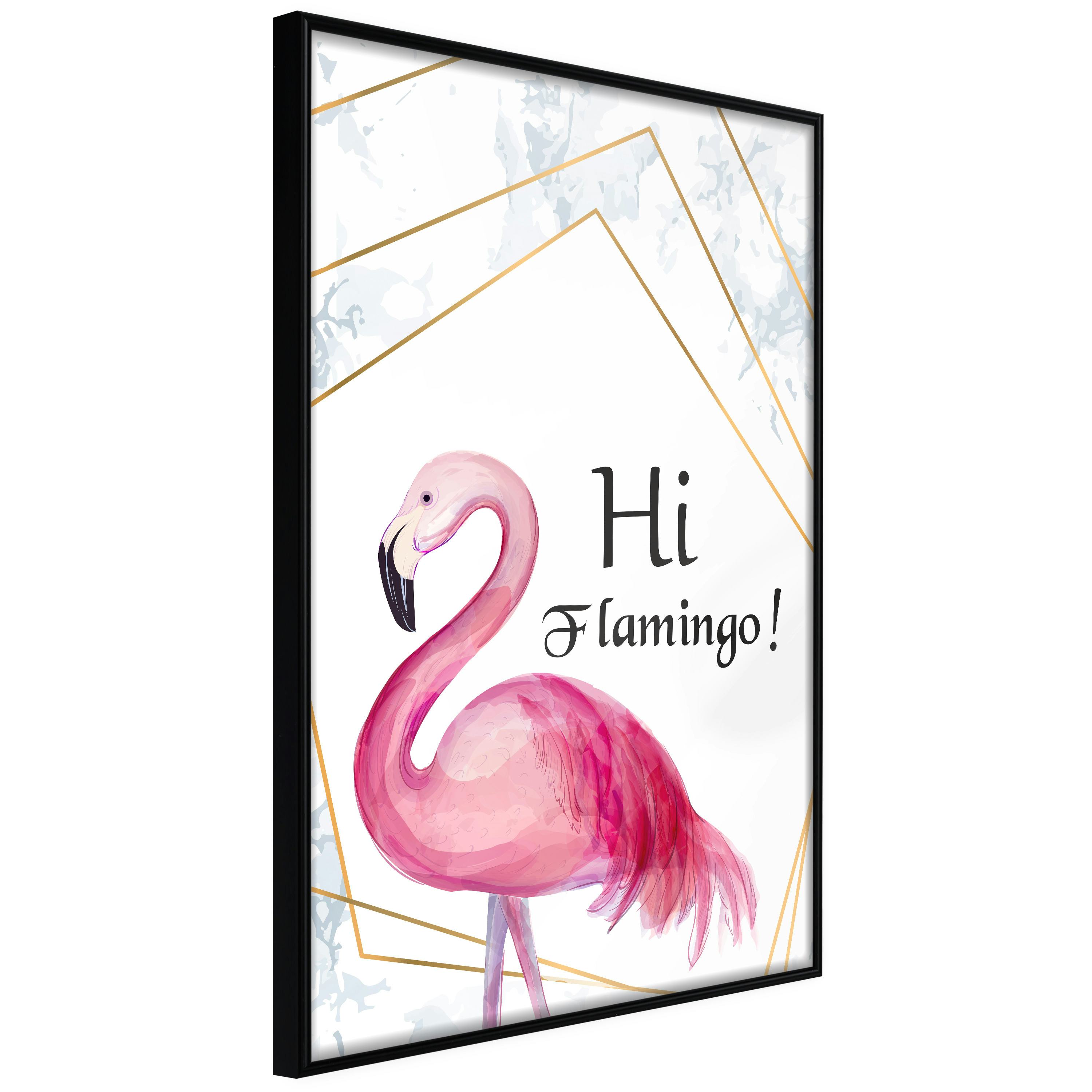 Poster Artgeist Affisch Hi Flamingo!