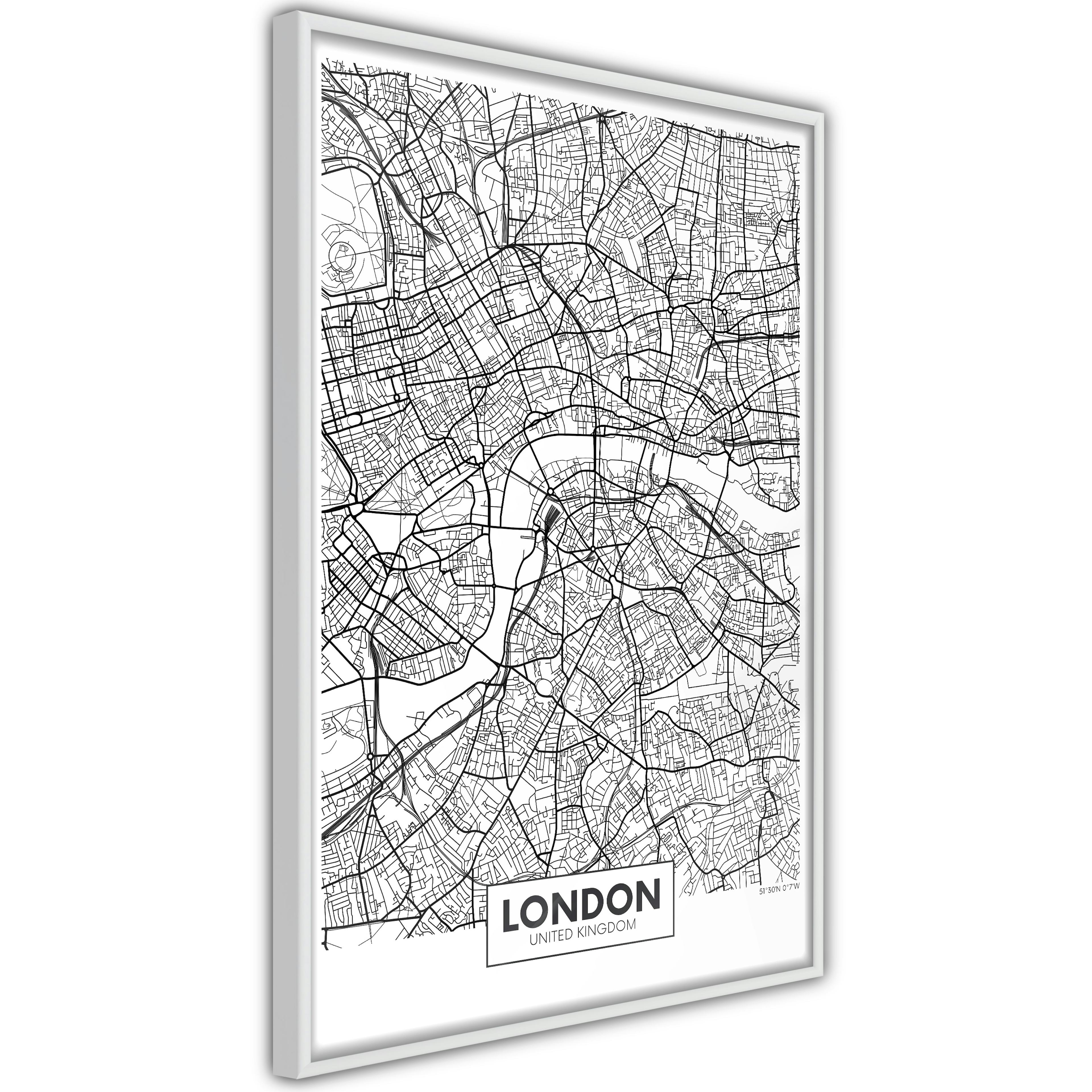 Poster Artgeist Affisch Map of London