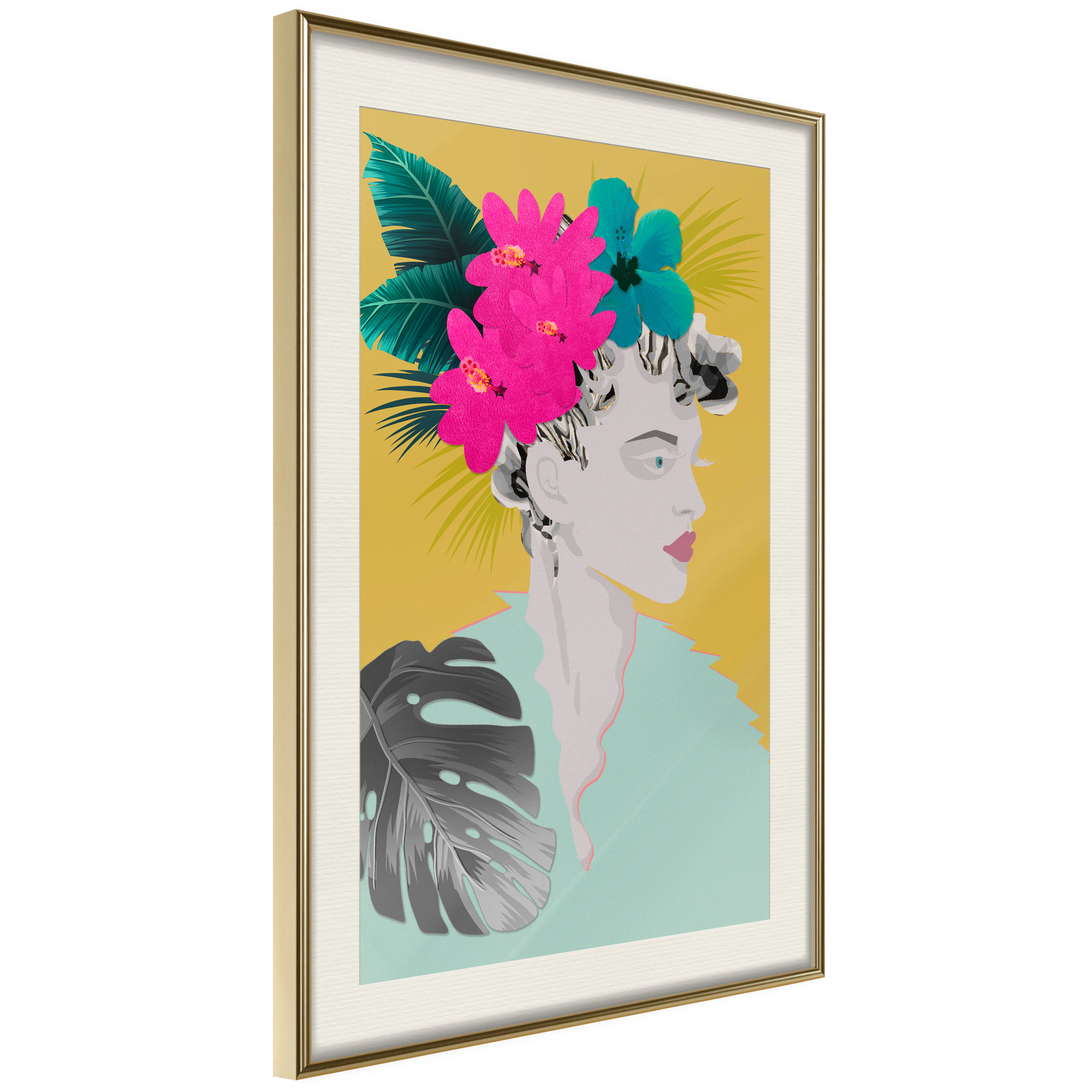 Poster Artgeist Affisch Flowers In The Hair