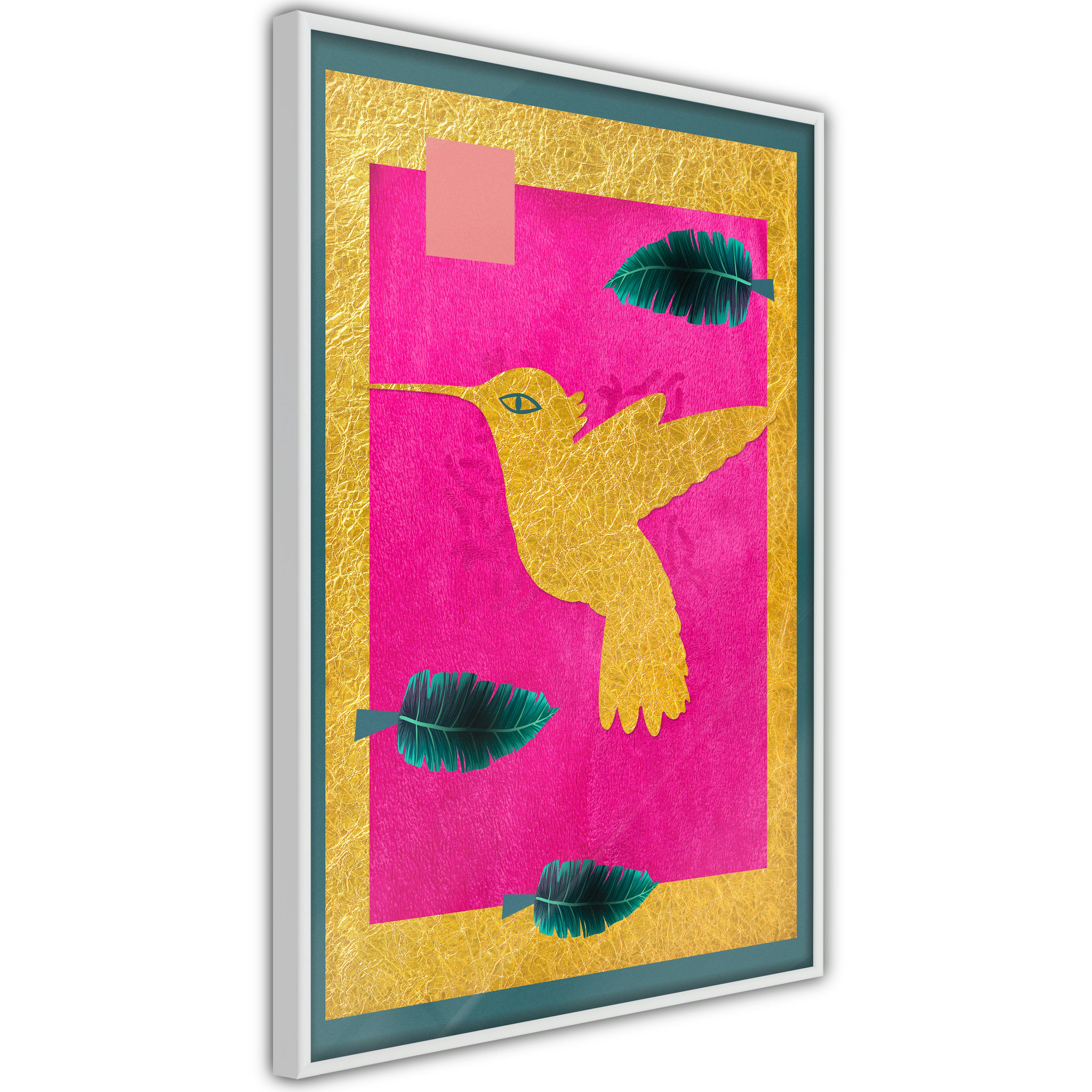 Poster Artgeist Affisch Golden Hummingbird