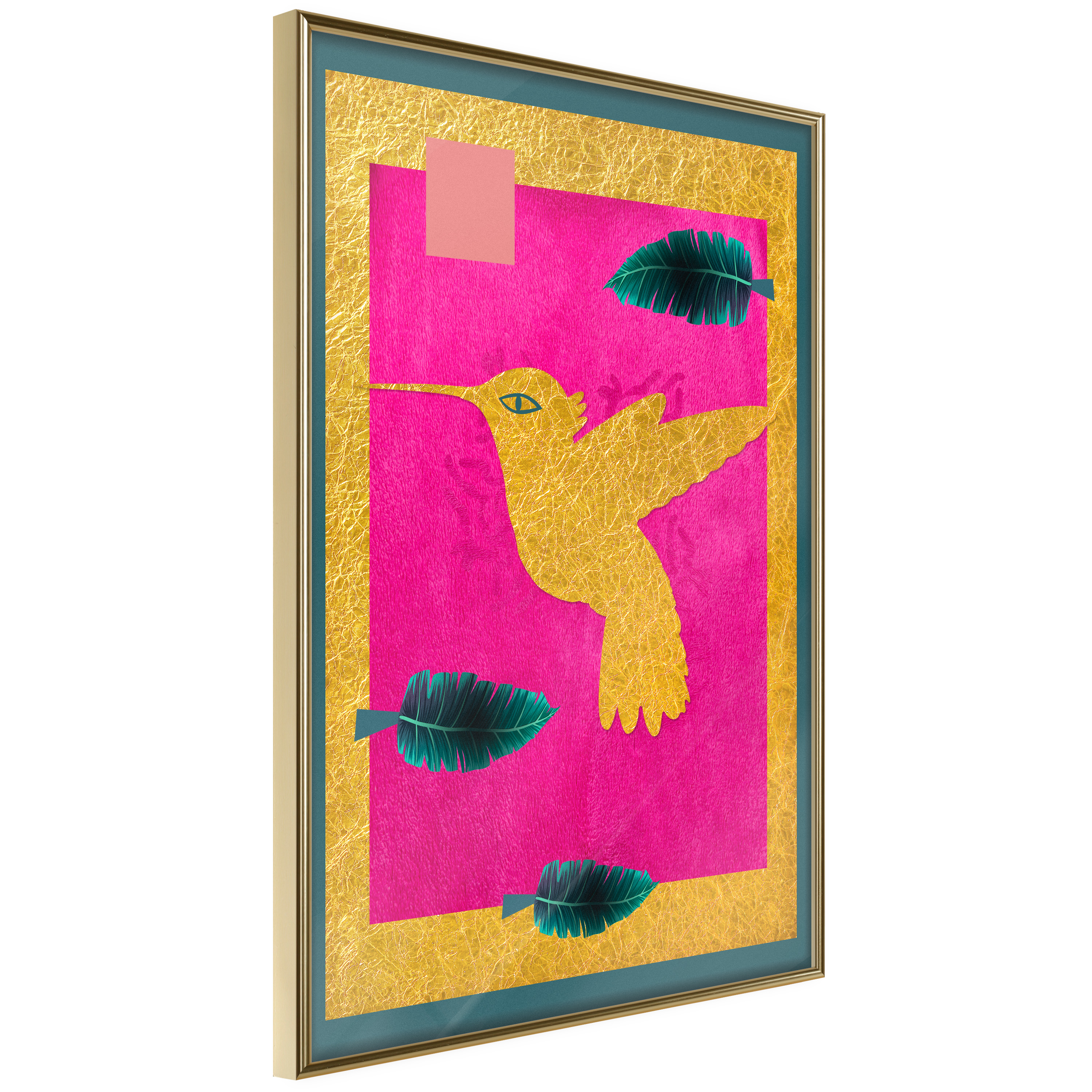 Poster Artgeist Affisch Golden Hummingbird
