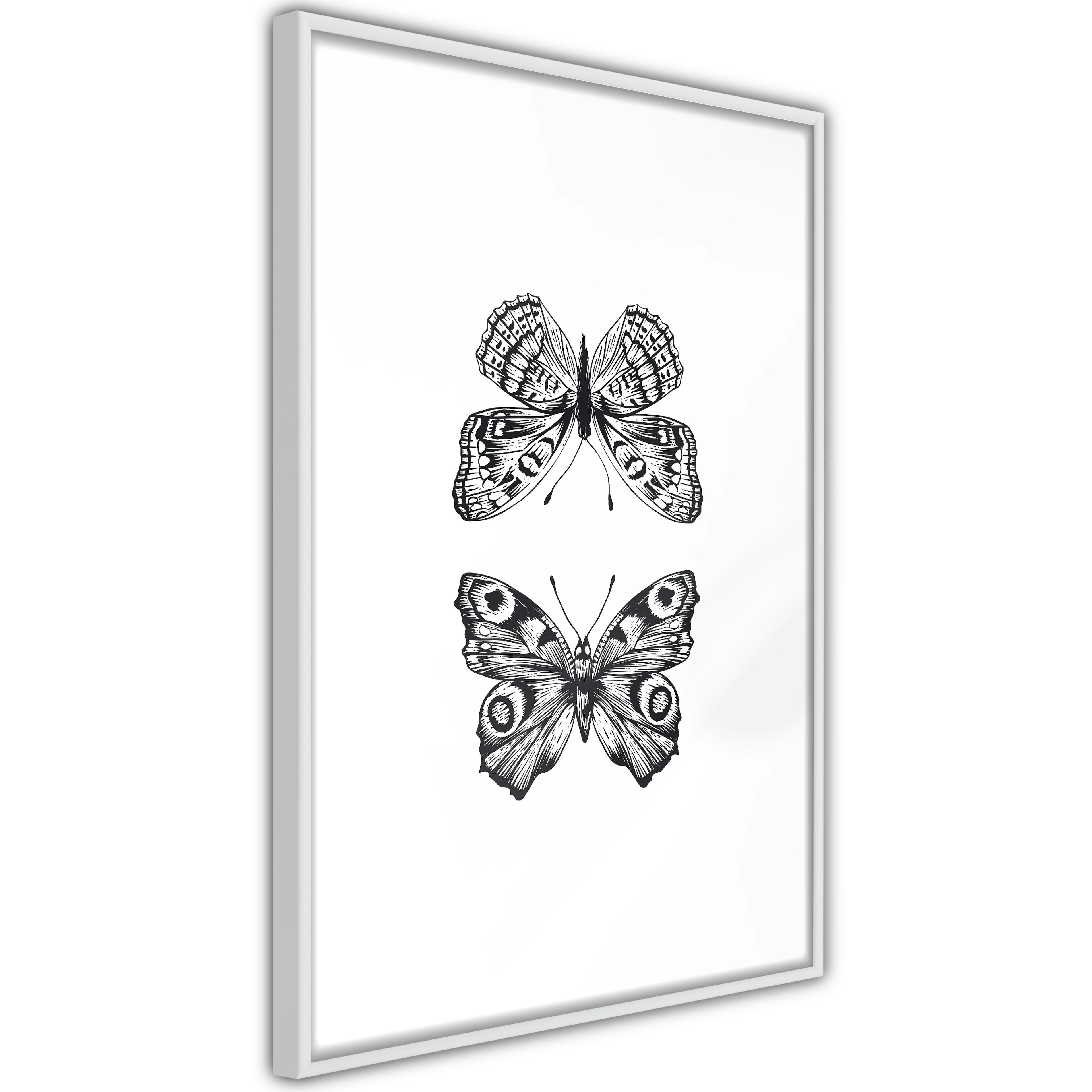 Poster Artgeist Affisch Two Butterflies
