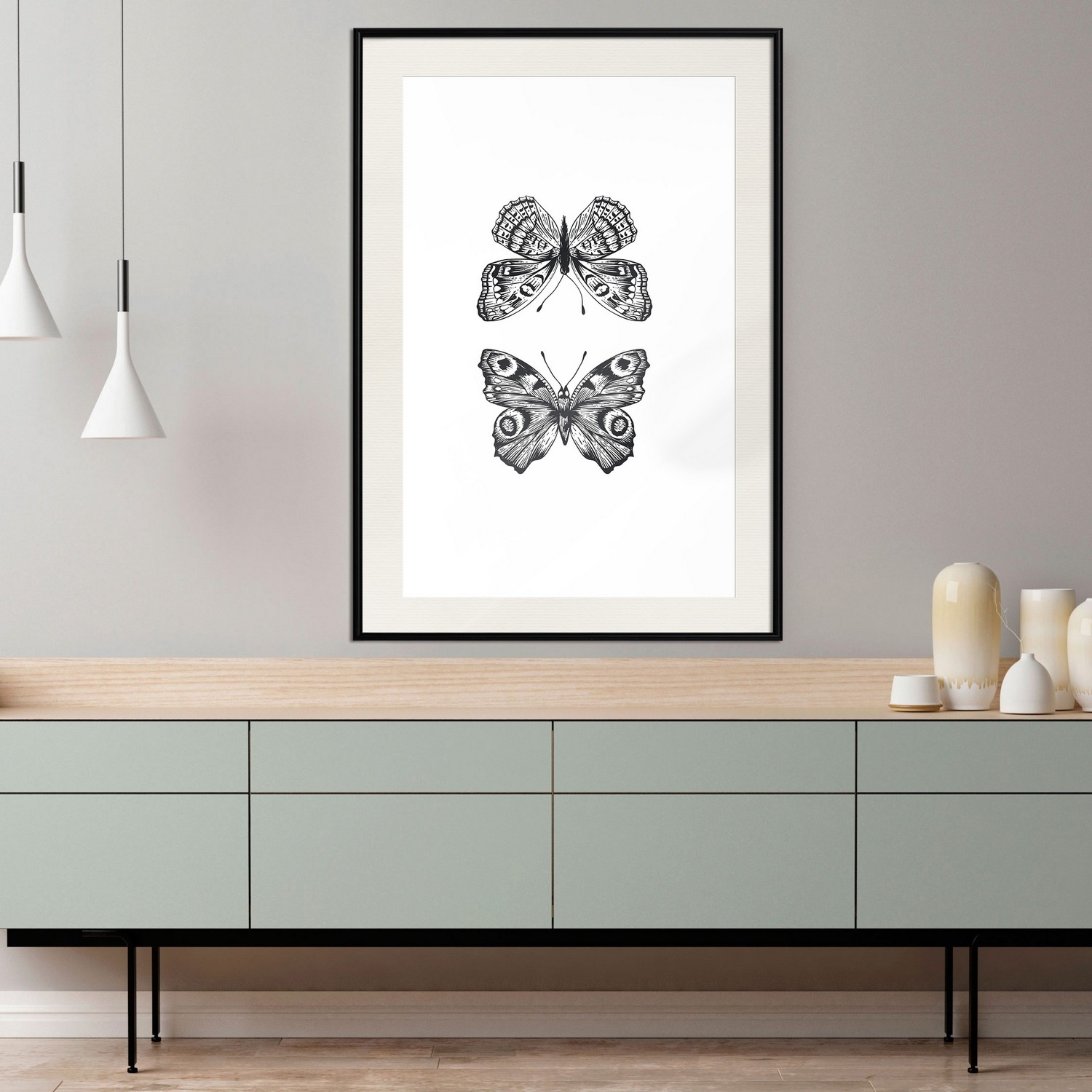 Poster Artgeist Affisch Two Butterflies