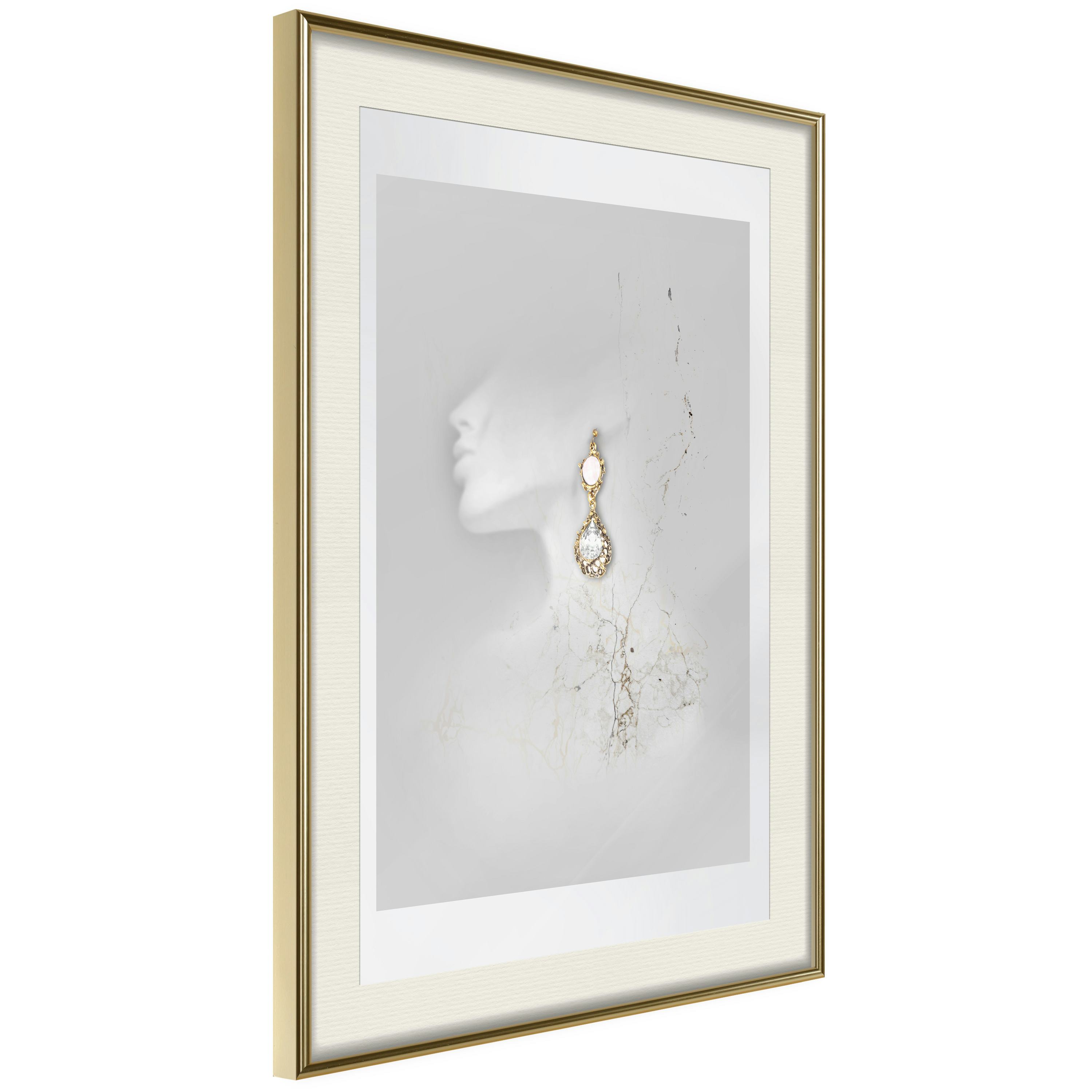 Poster Artgeist Affisch Gold Earrings