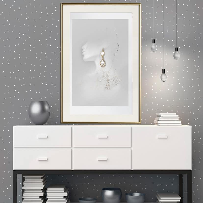 Poster Artgeist Affisch Gold Earrings