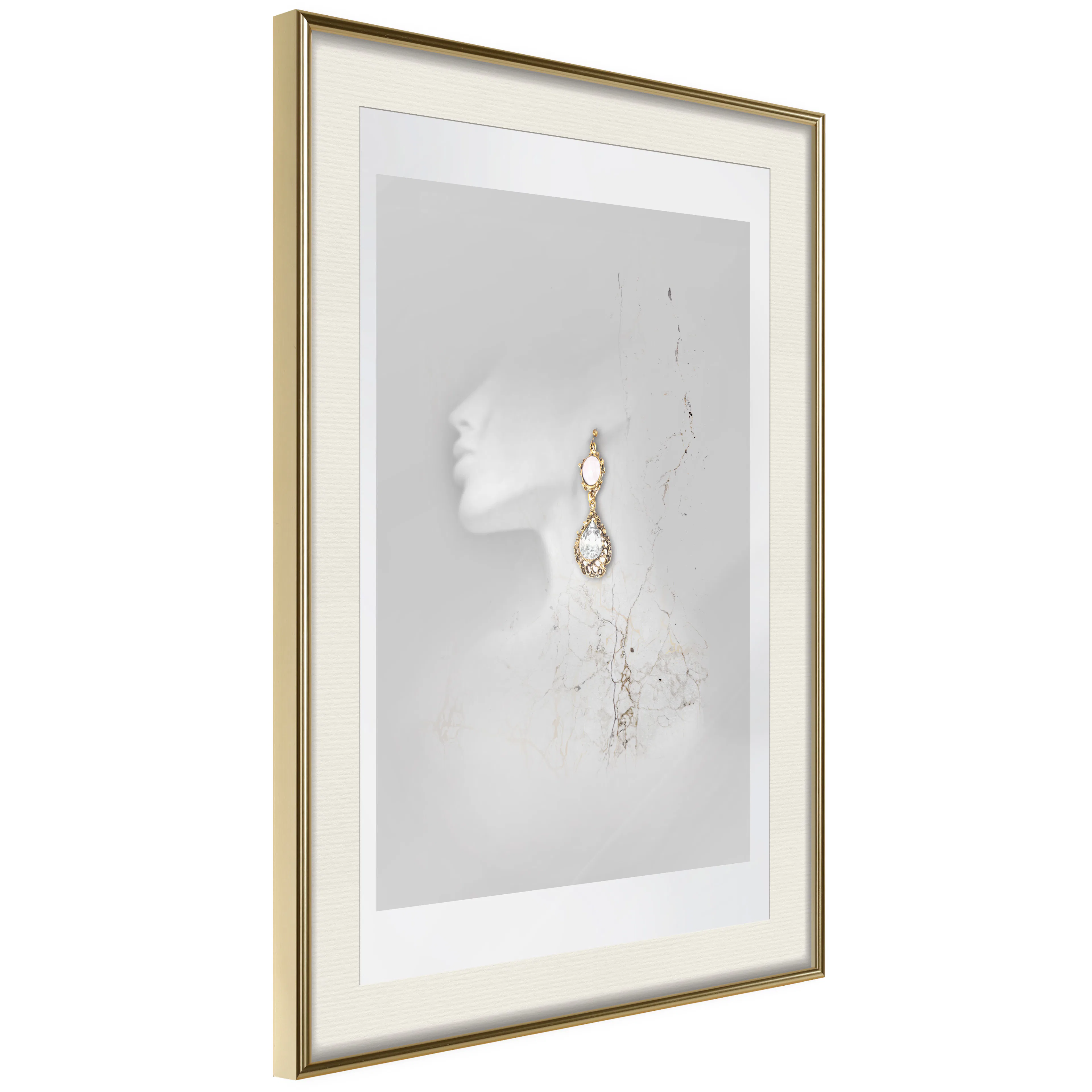 Poster Artgeist Affisch Gold Earrings