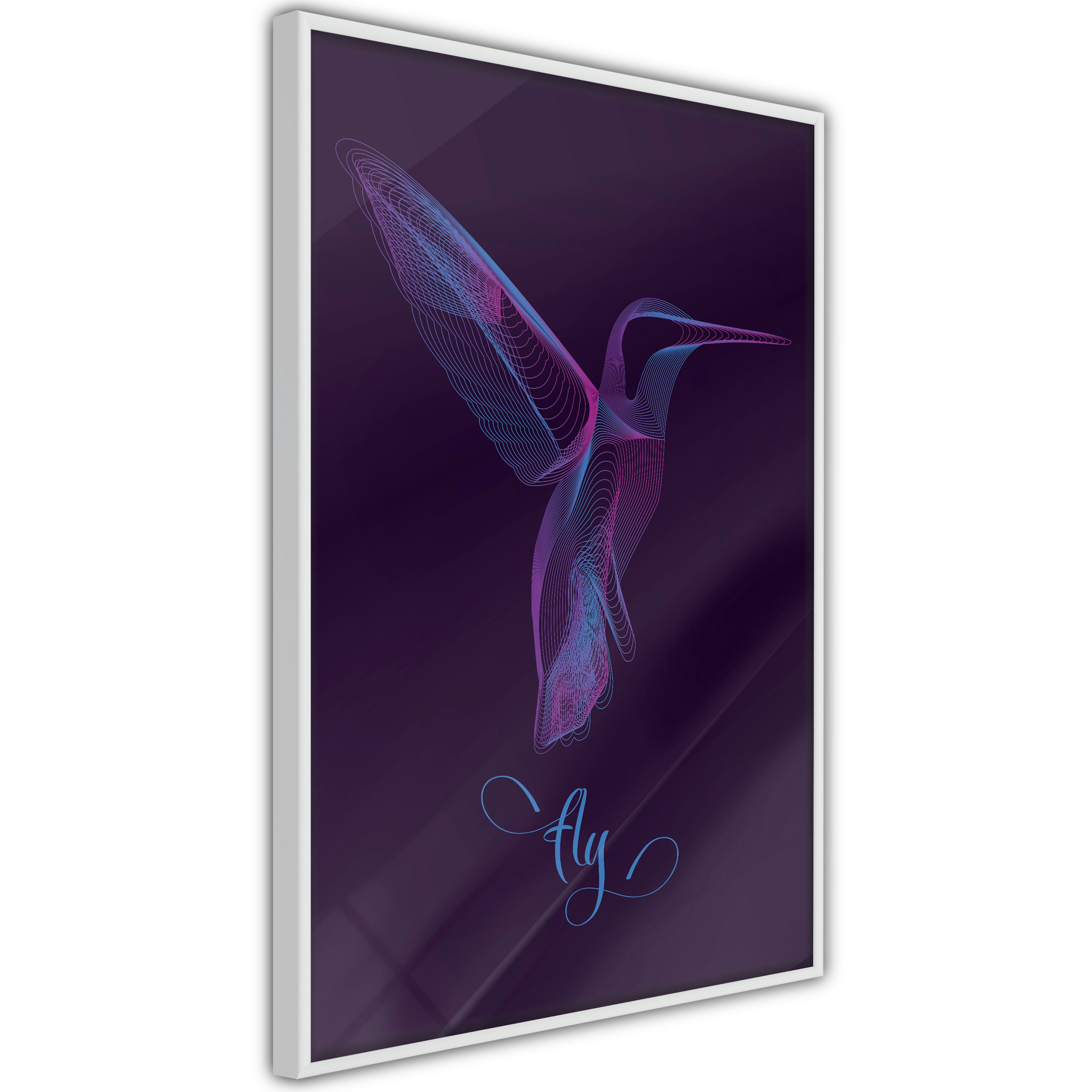 Poster Artgeist Affisch Purple Hummingbird