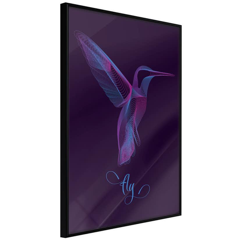 Poster Artgeist Affisch Purple Hummingbird