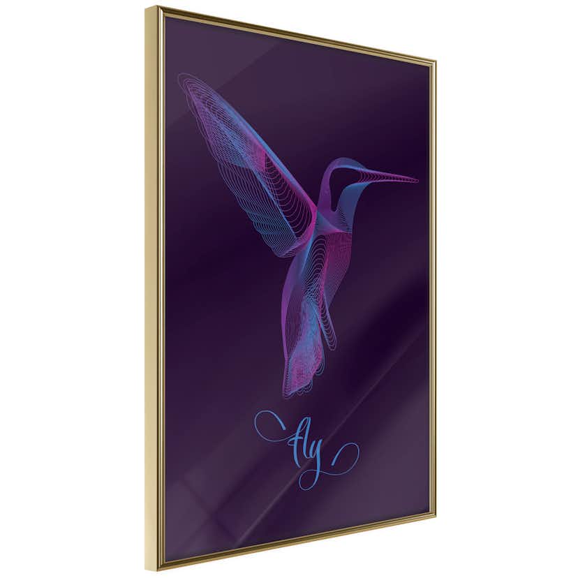 Poster Artgeist Affisch Purple Hummingbird