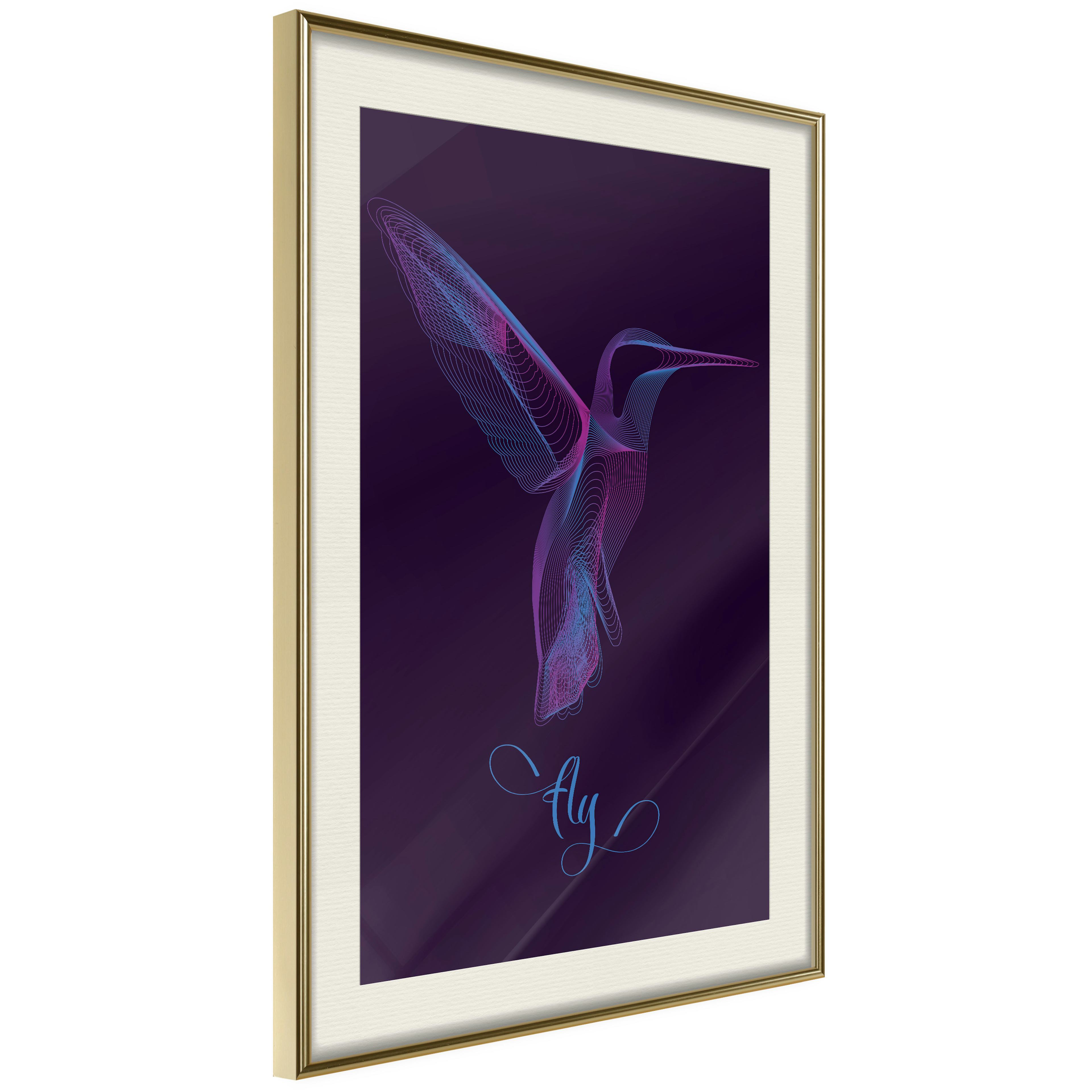 Poster Artgeist Affisch Purple Hummingbird