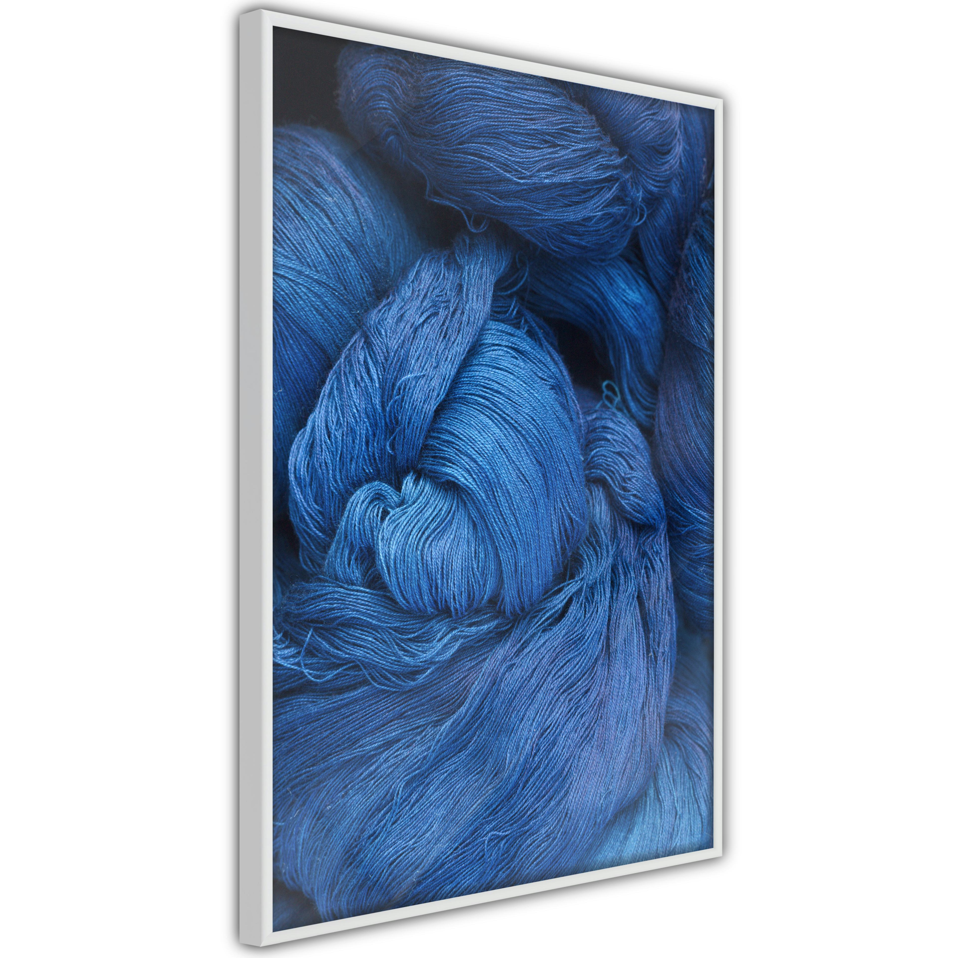 Poster Artgeist Affisch Blue Worsted