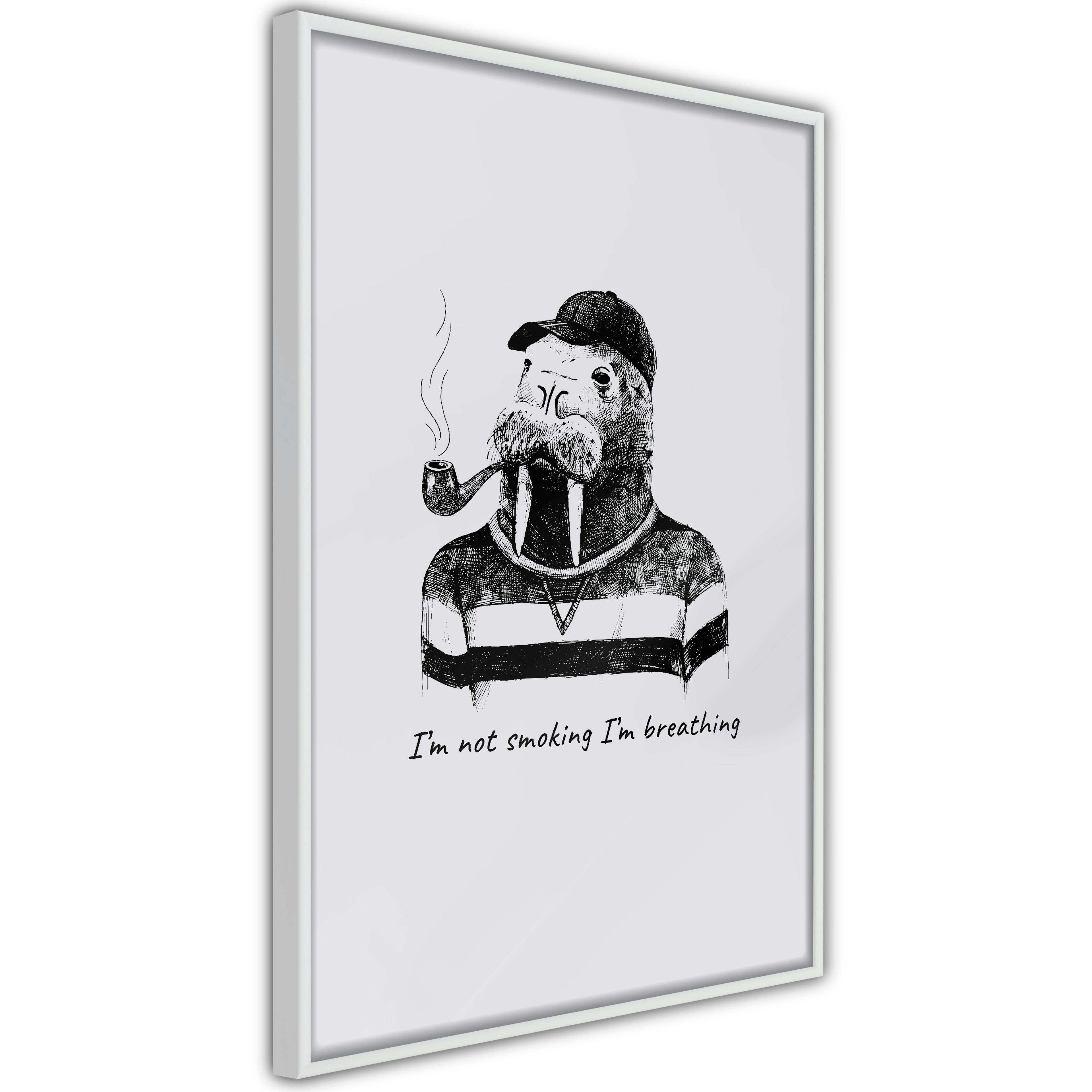 Poster Artgeist Affisch I'm Not Smoking. I'm Breathing