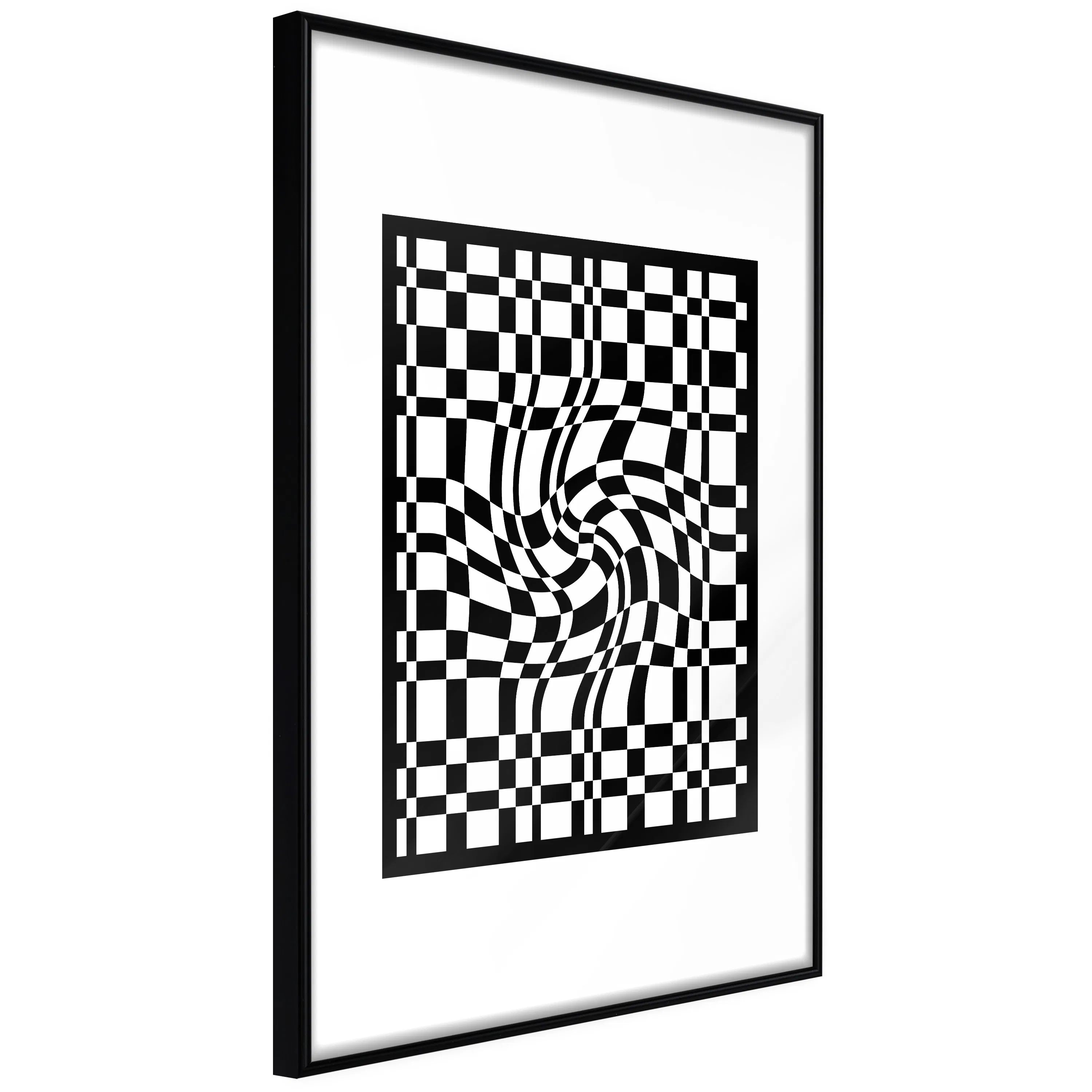 Poster Artgeist Affisch Distorted Chessboard