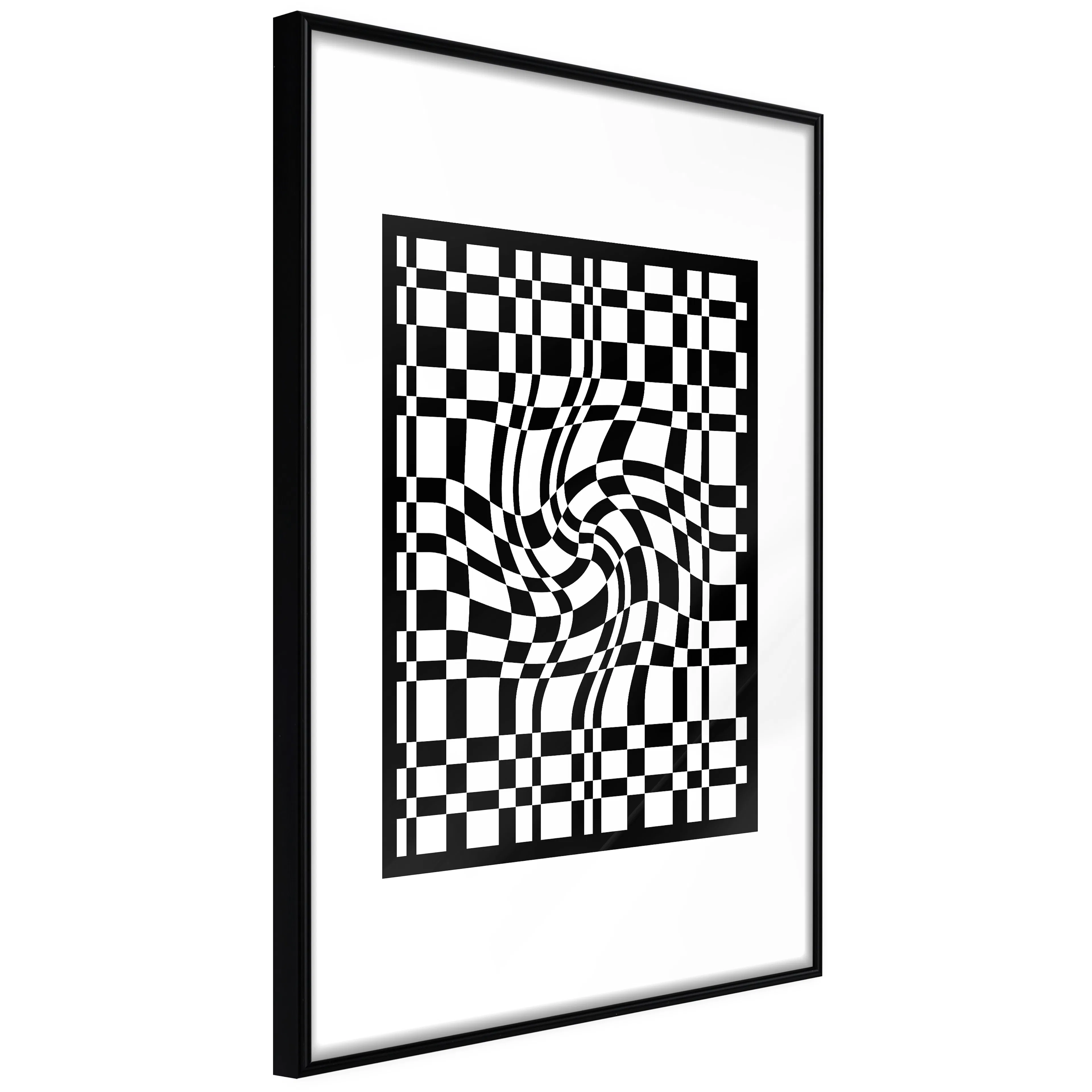 Poster Artgeist Affisch Distorted Chessboard