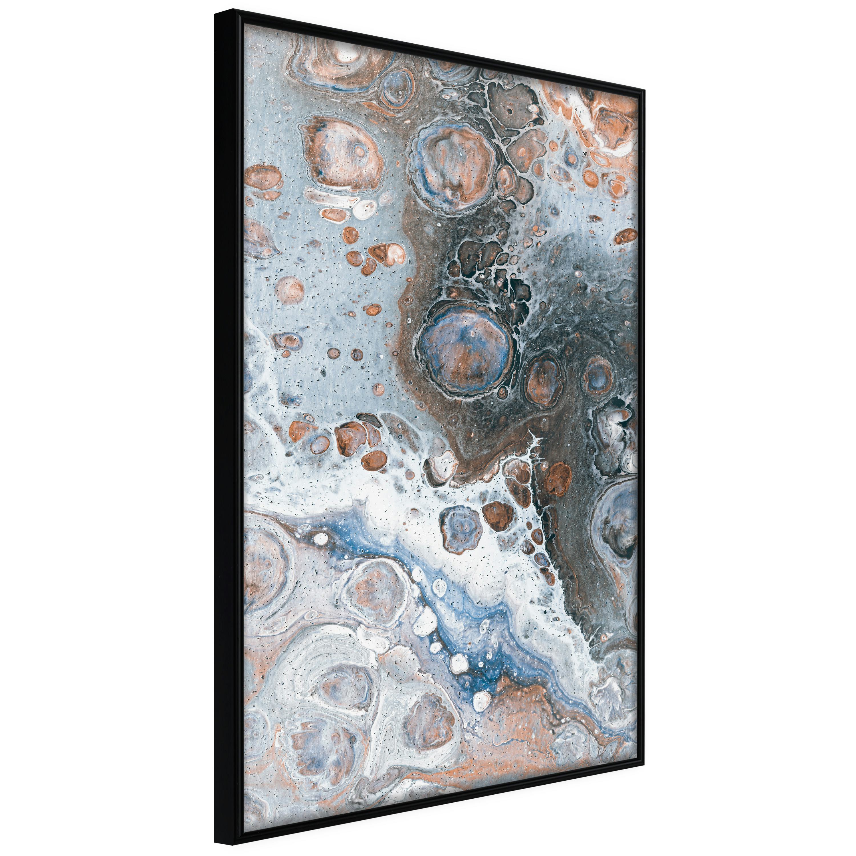 Poster Artgeist Affisch Blue Sienna Marble