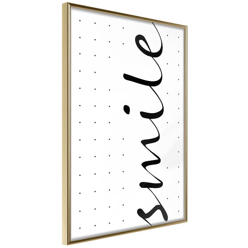 Poster Artgeist Affisch Black and White Smile