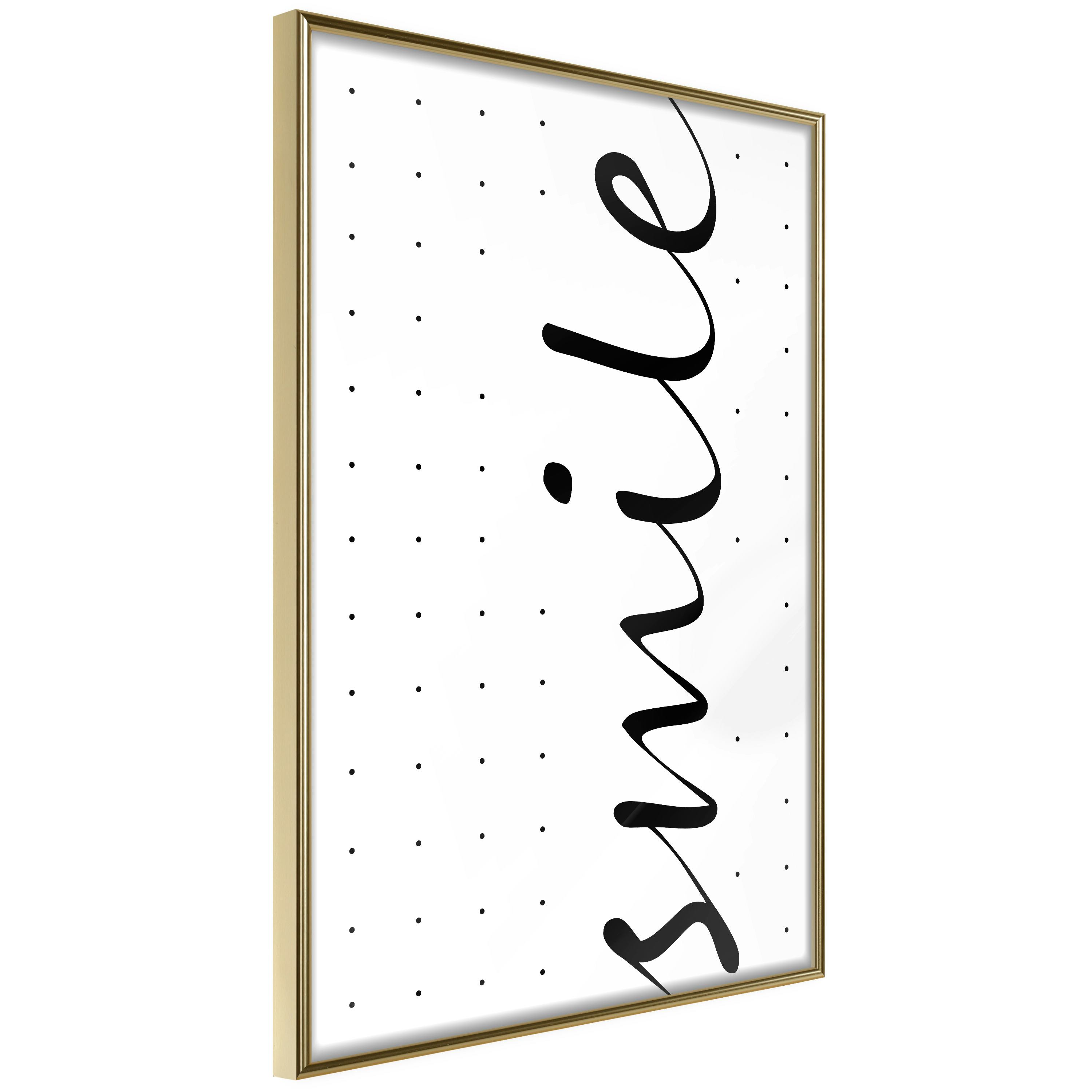 Poster Artgeist Affisch Black and White Smile