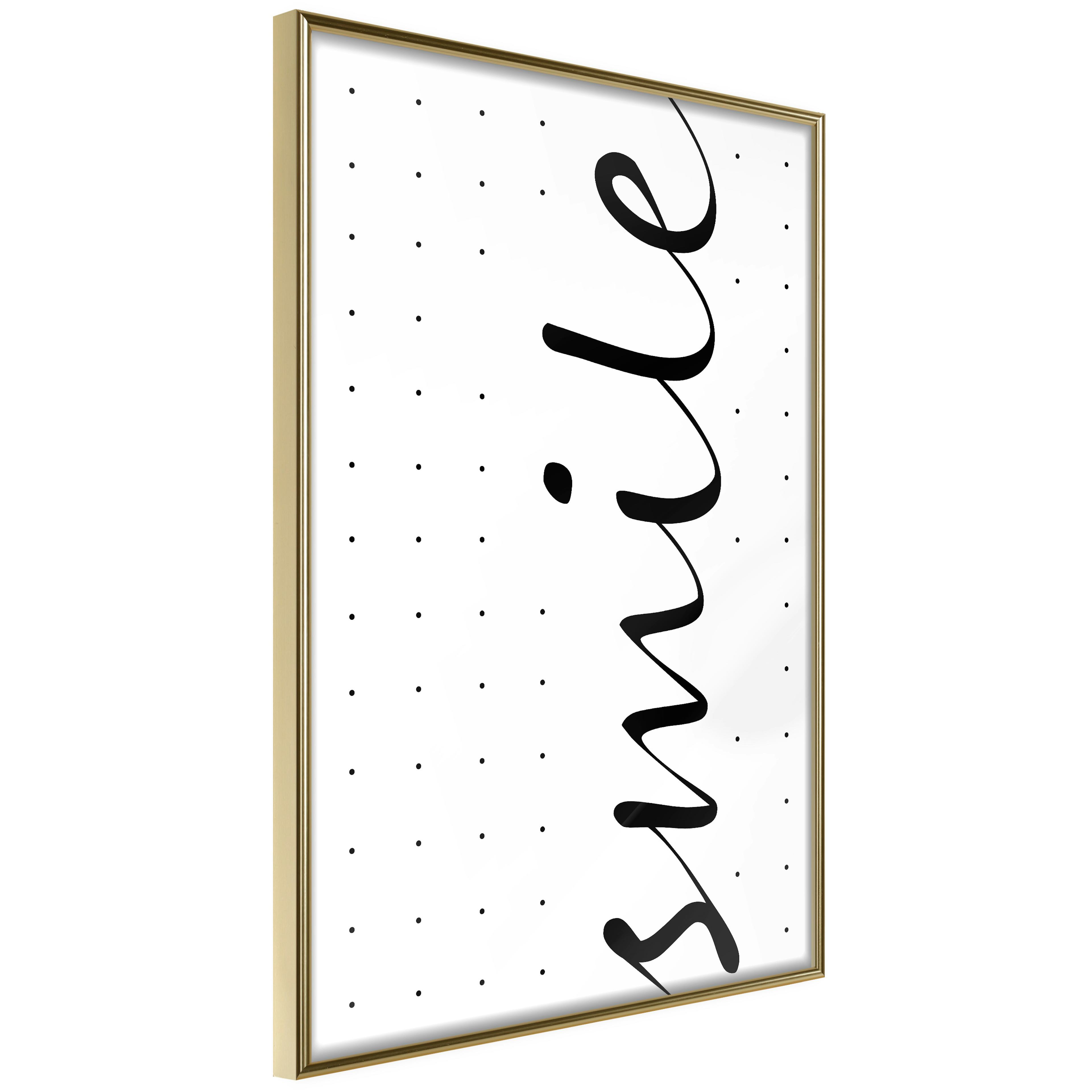 Poster Artgeist Affisch Black and White Smile