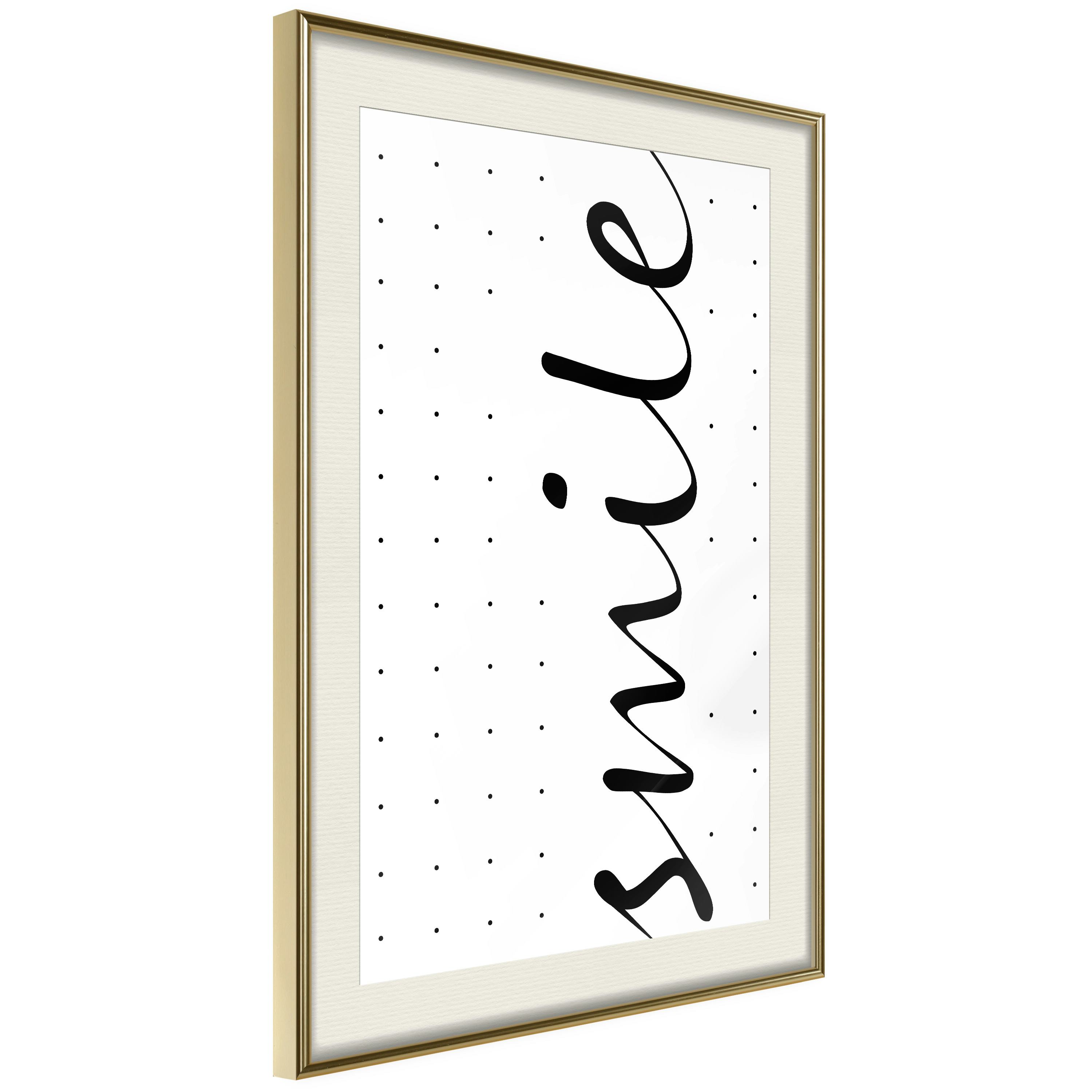 Poster Artgeist Affisch Black and White Smile