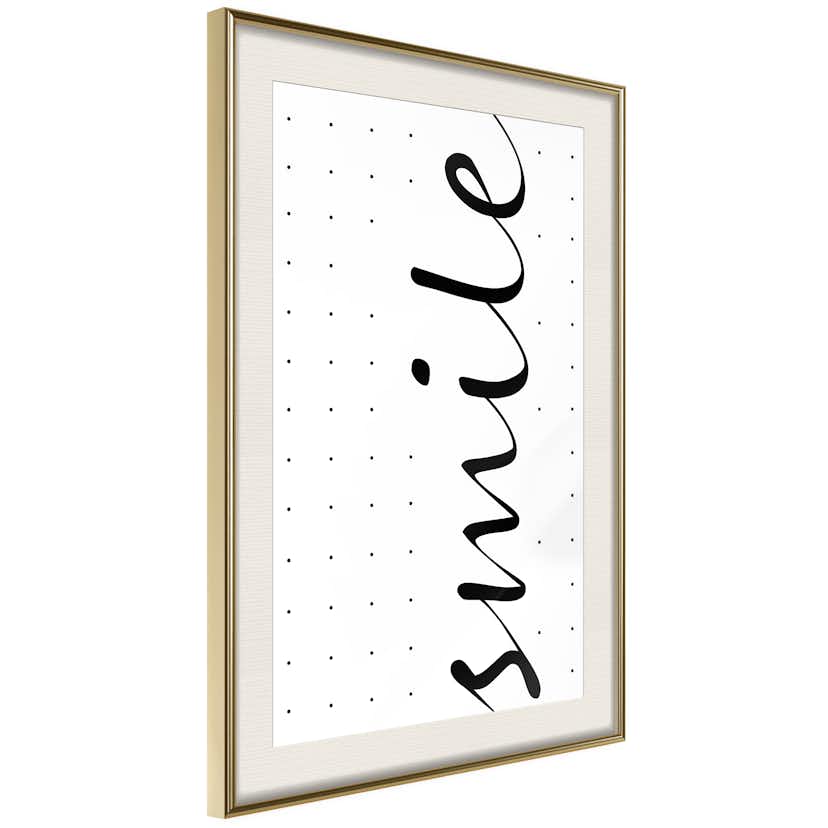 Poster Artgeist Affisch Black and White Smile