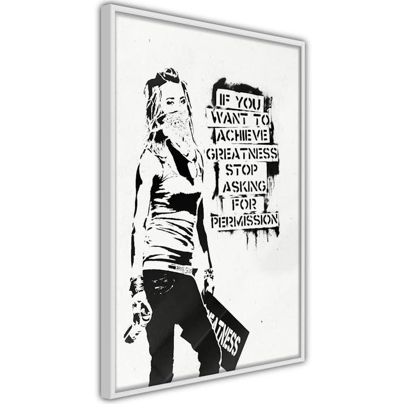 Poster Artgeist Affisch Girl with Graffiti