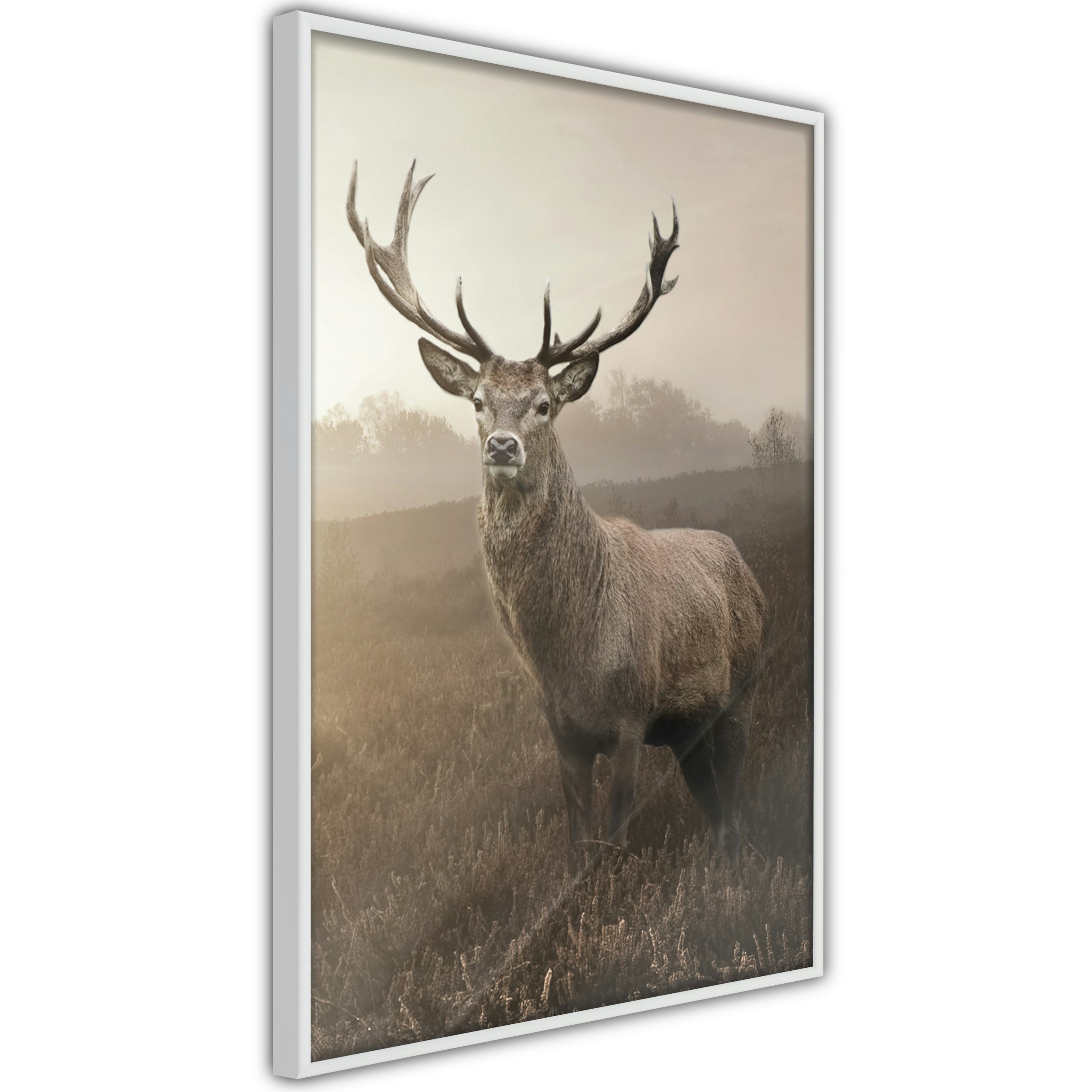 Poster Artgeist Affisch Deer in Sepia