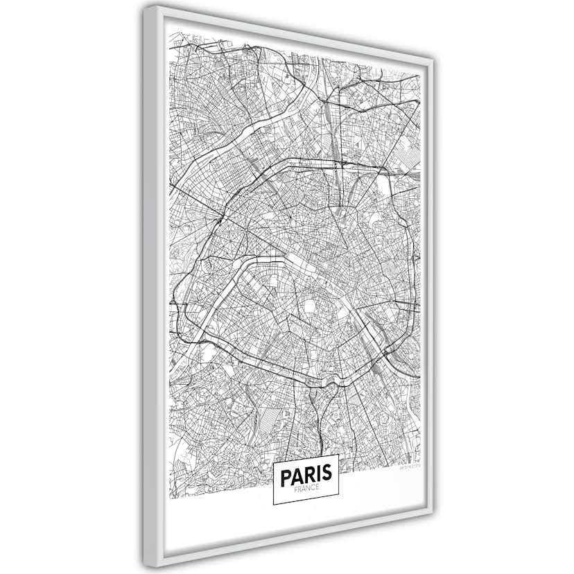 Poster Artgeist Affisch Map of Paris