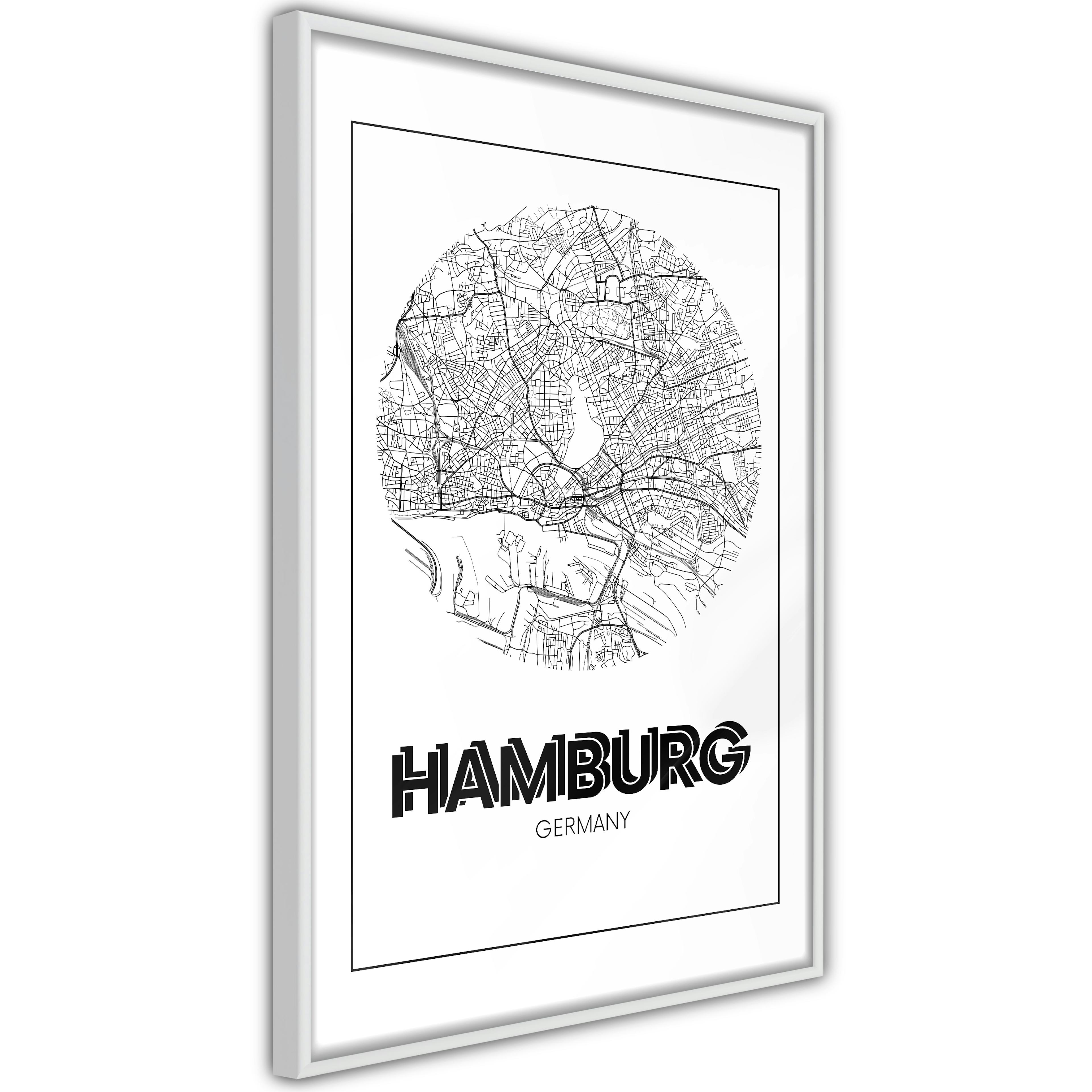 Poster Artgeist Affisch Retro Hamburg